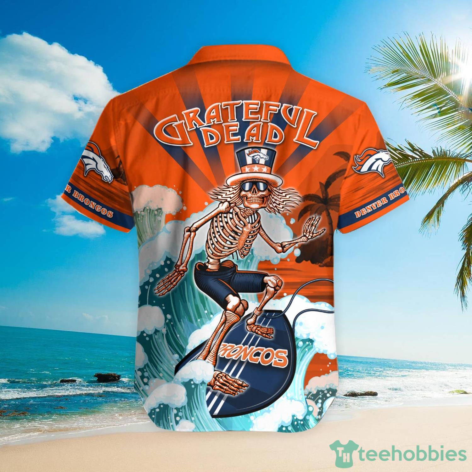 NFL Denver Broncos Grateful Dead Hawaiian Shirt Product Photo 3