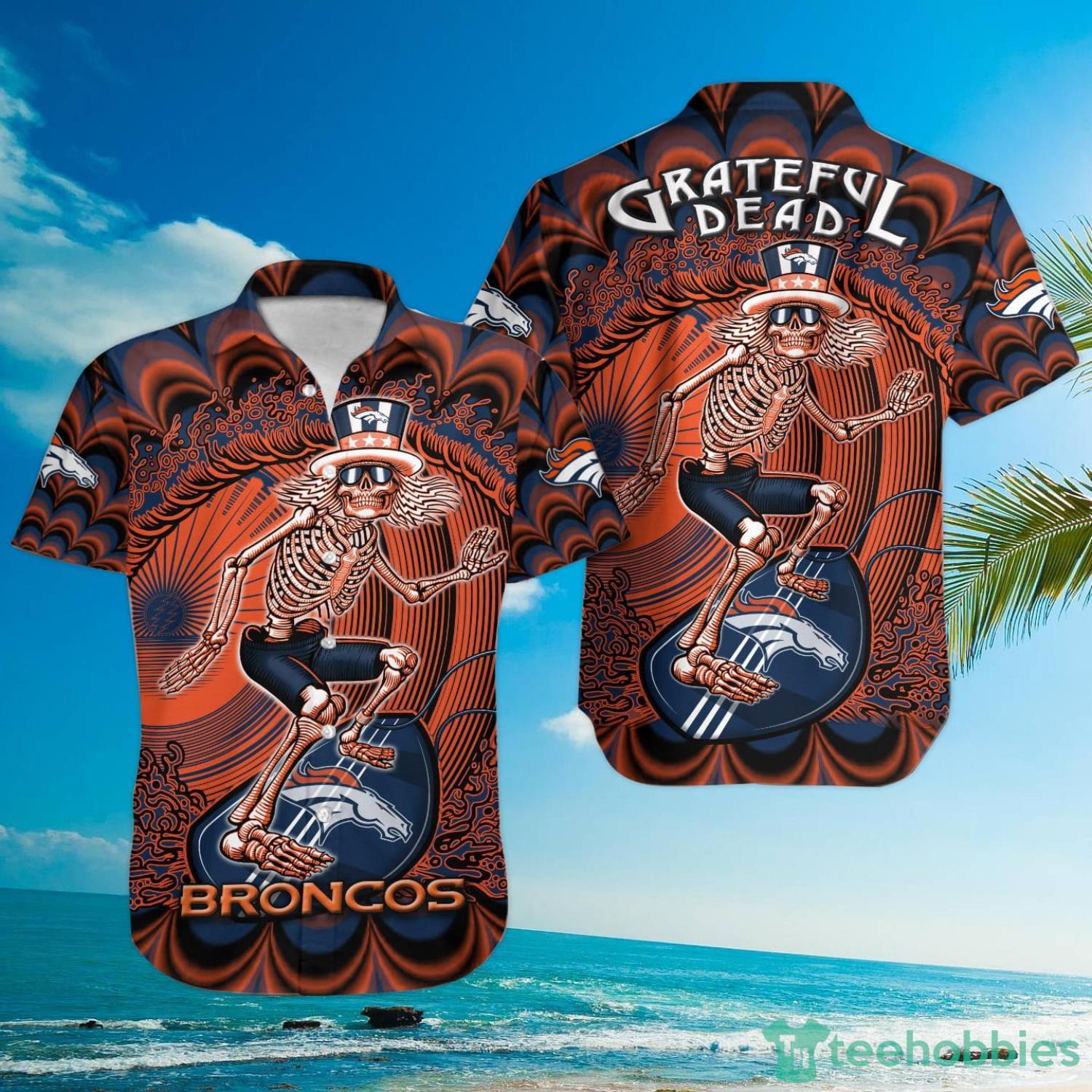 NFL Denver Broncos Grateful Dead Hawaiian Shirt For Fans Product Photo 1
