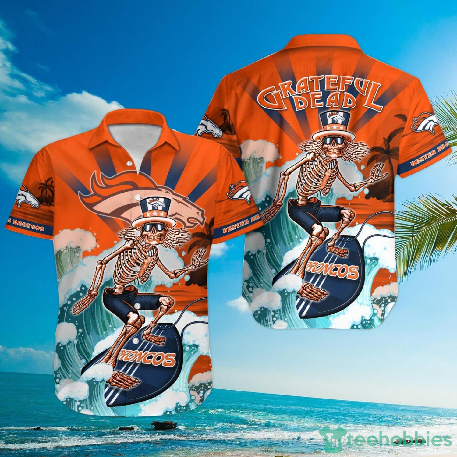 NFL Denver Broncos Grateful Dead Hawaiian Shirt Product Photo 1