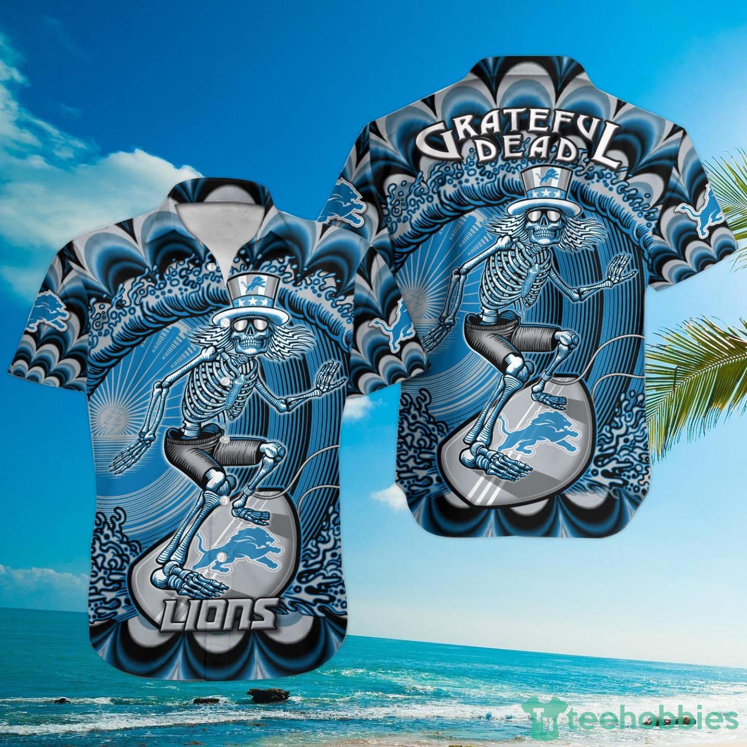 Nfl Detroit Lions Grateful Dead Hawaiian Shirt