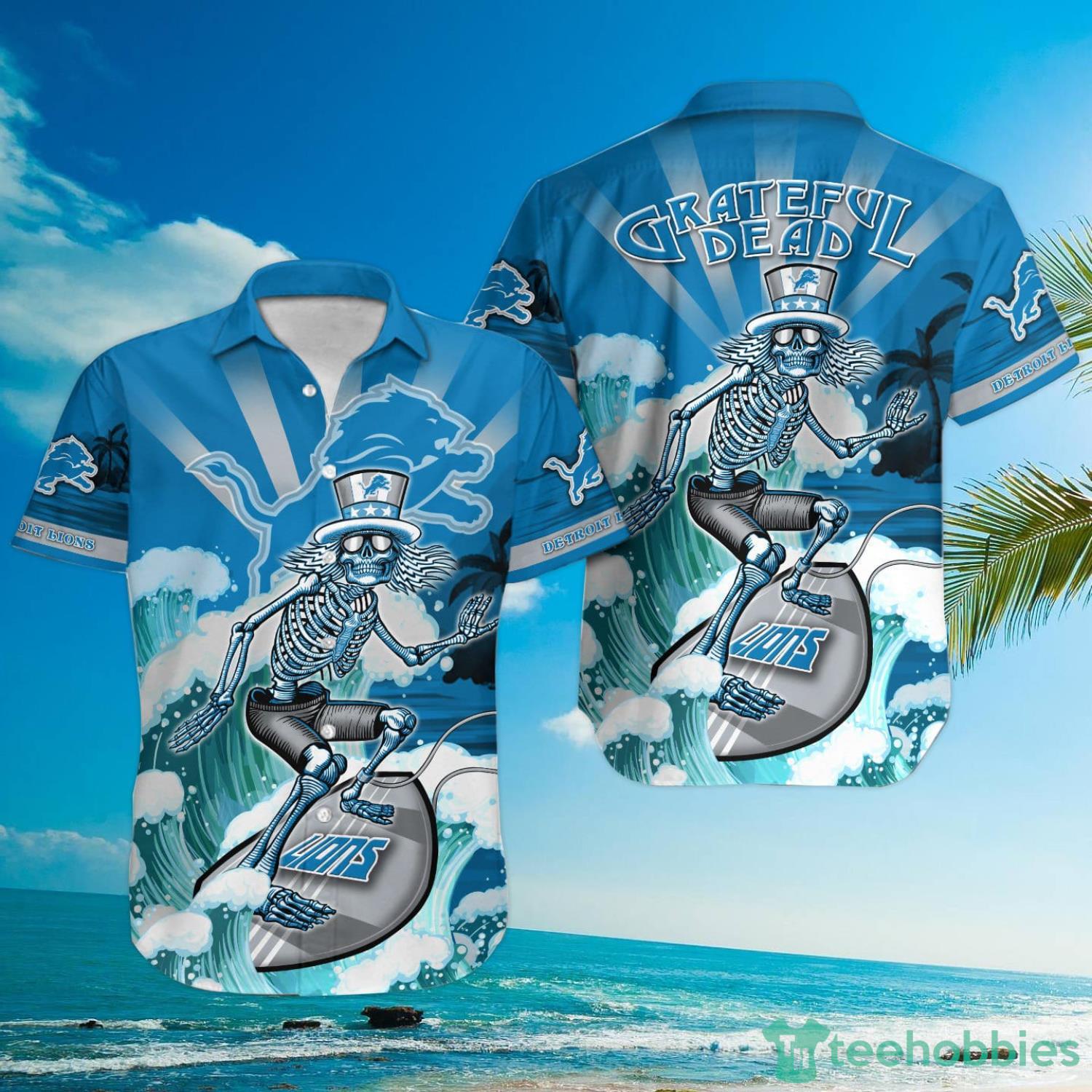 NFL Detroit Lions Grateful Dead Hawaiian Shirt Product Photo 1