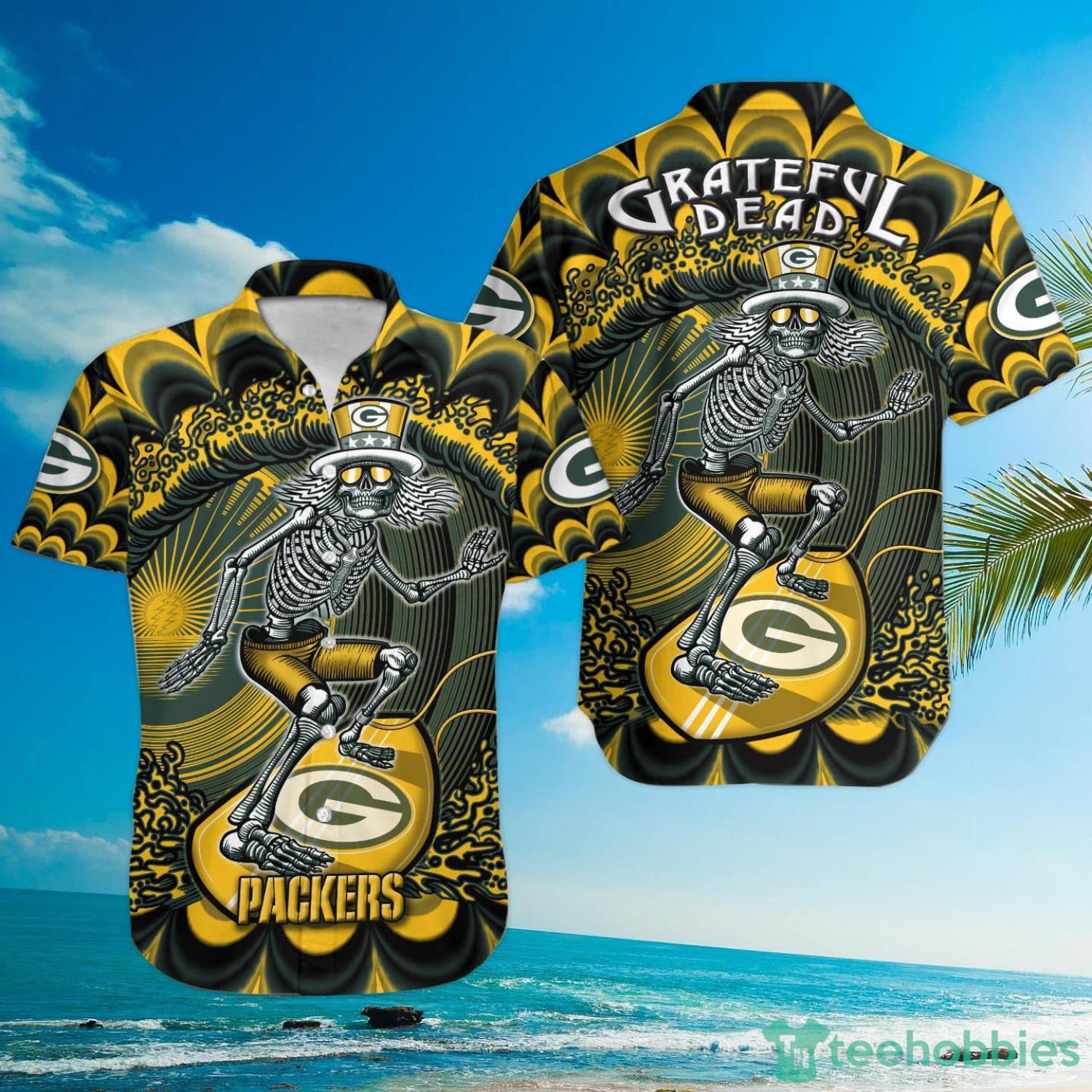 NFL Green Bay Packers Grateful Dead Hawaiian Shirt Product Photo 1