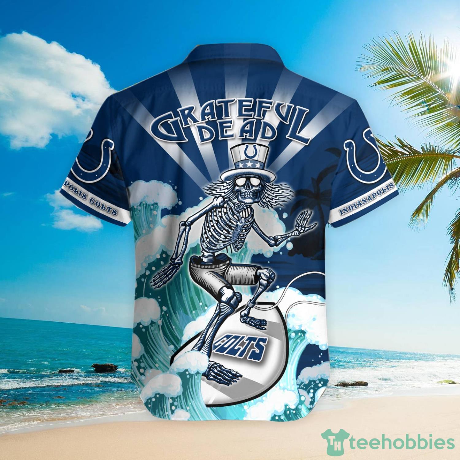 NFL Indianapolis Colts Grateful Dead Hawaiian Shirt Product Photo 3