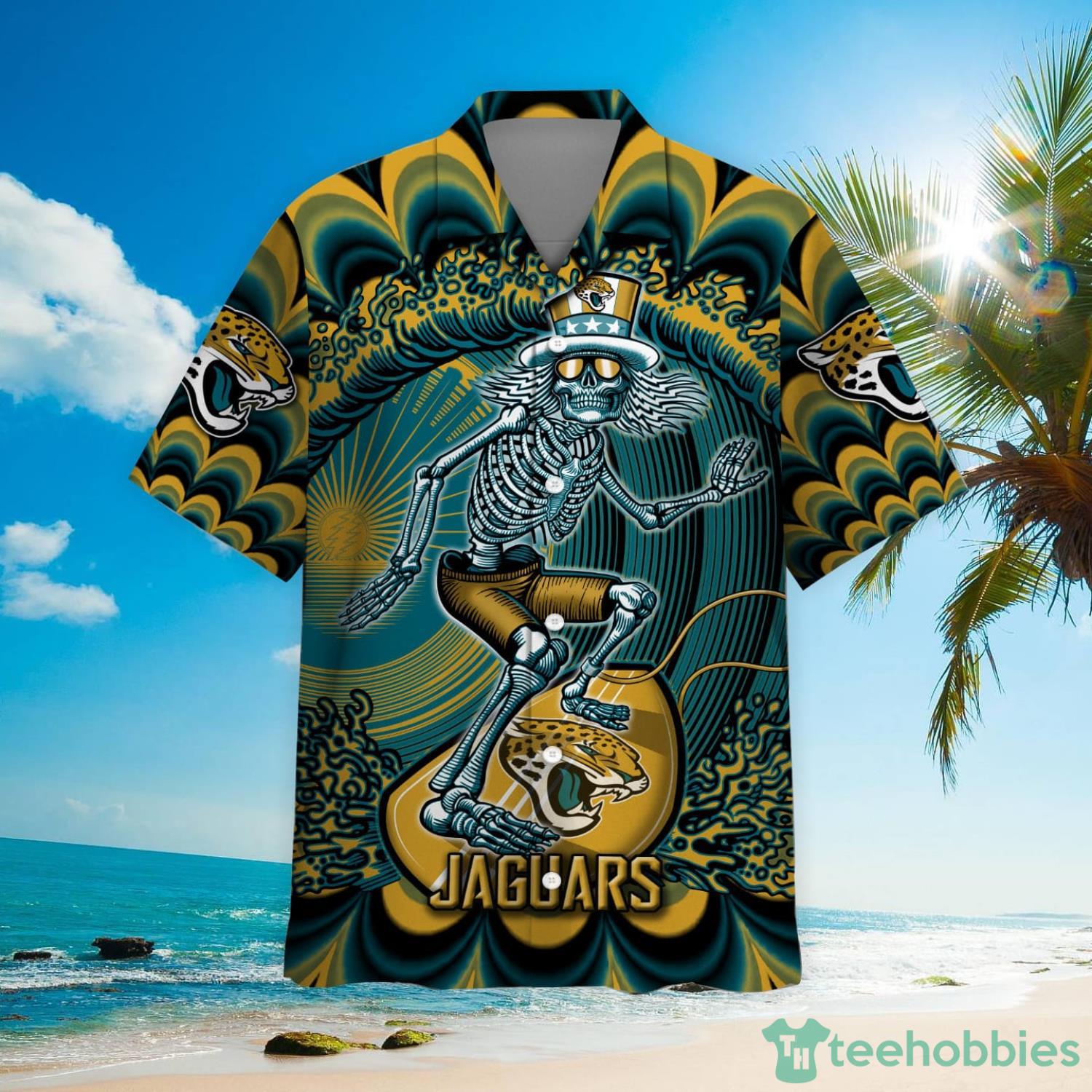 NFL Jacksonville Jaguars Grateful Dead Hawaiian Shirt For Fans Product Photo 2