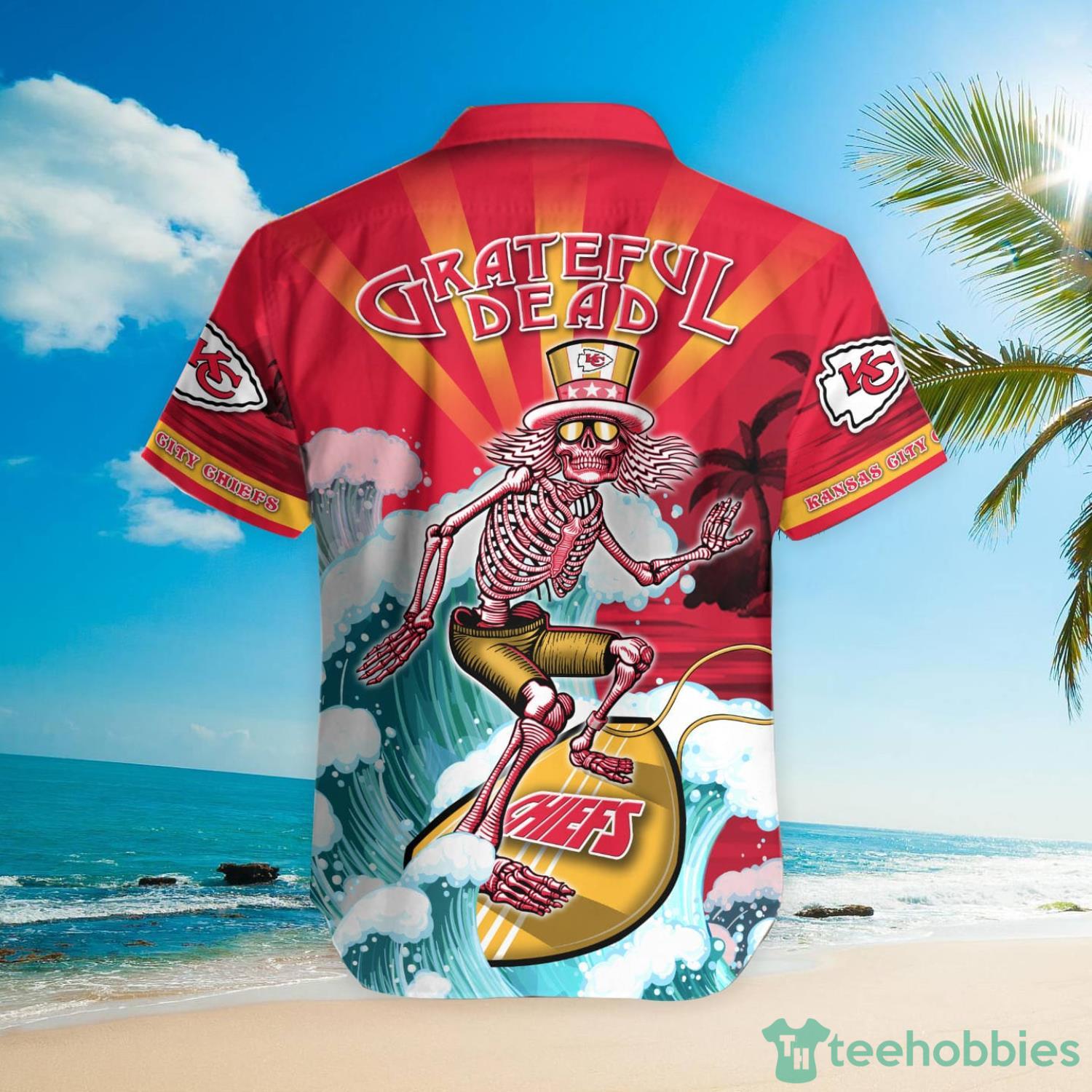NFL Kansas City Chiefs Grateful Dead Hawaiian Shirt Product Photo 3