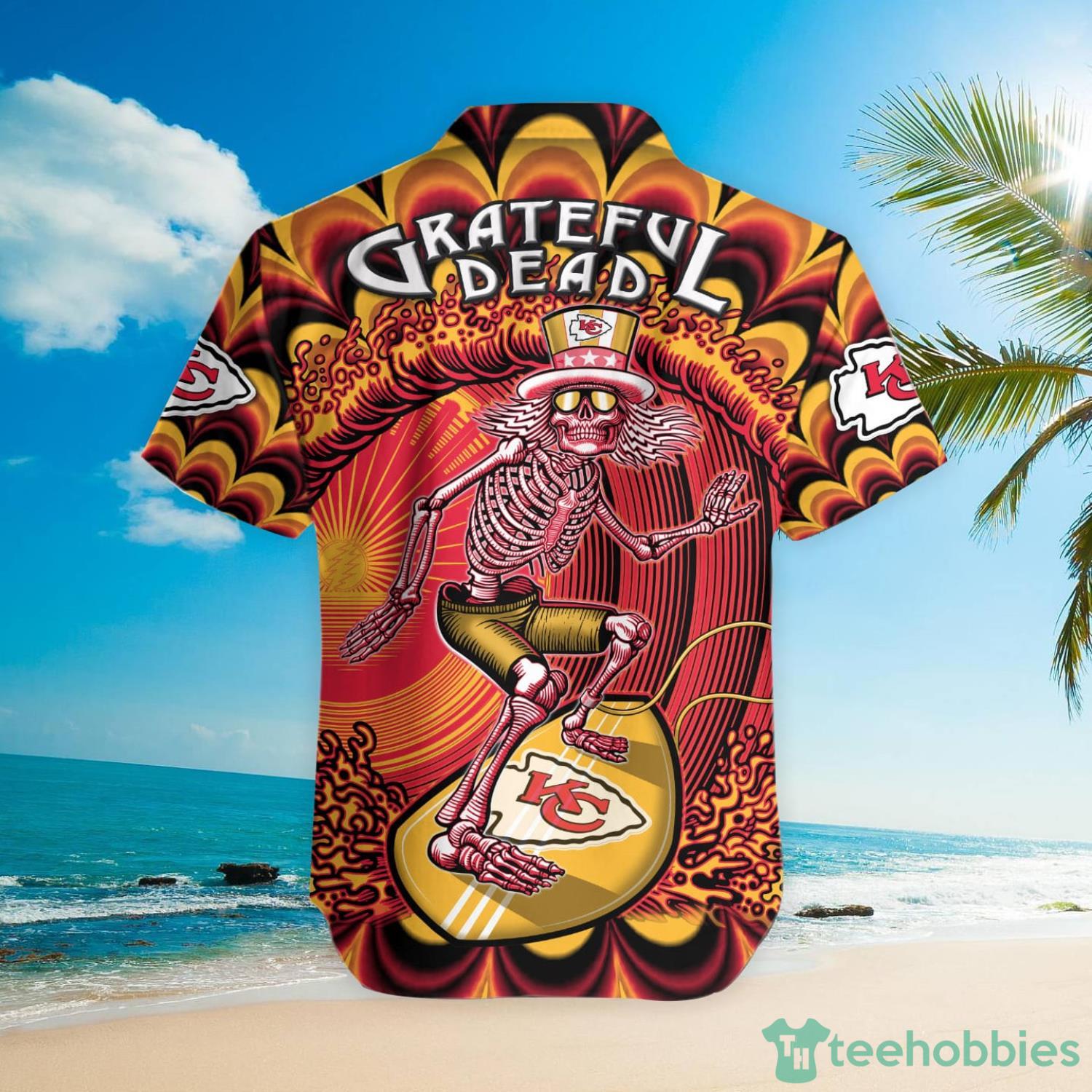 NFL Kansas City Chiefs Grateful Dead Hawaiian Shirt For Fans Product Photo 3