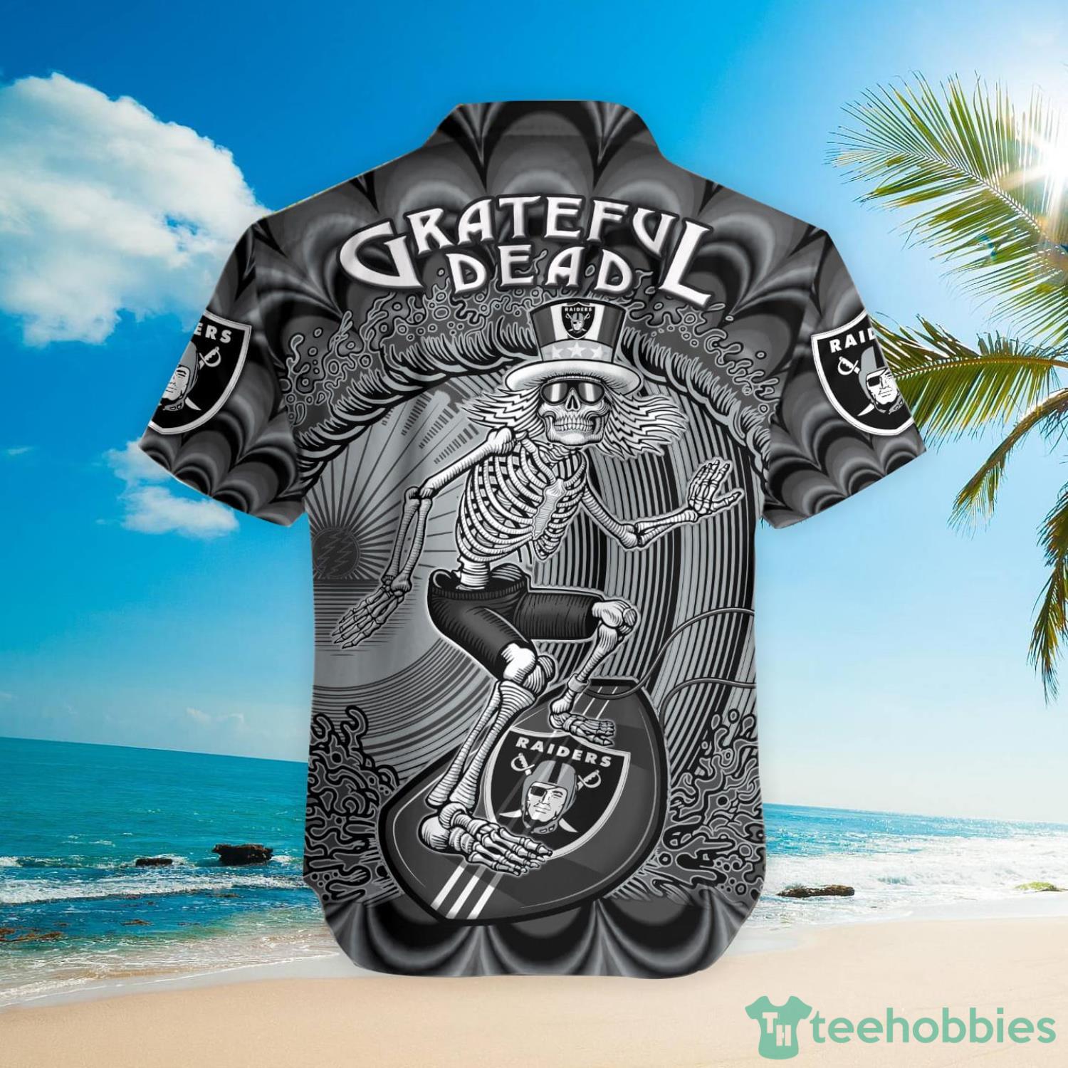 NFL Las Vegas Raiders Grateful Dead Hawaiian Shirt For Fans Product Photo 3