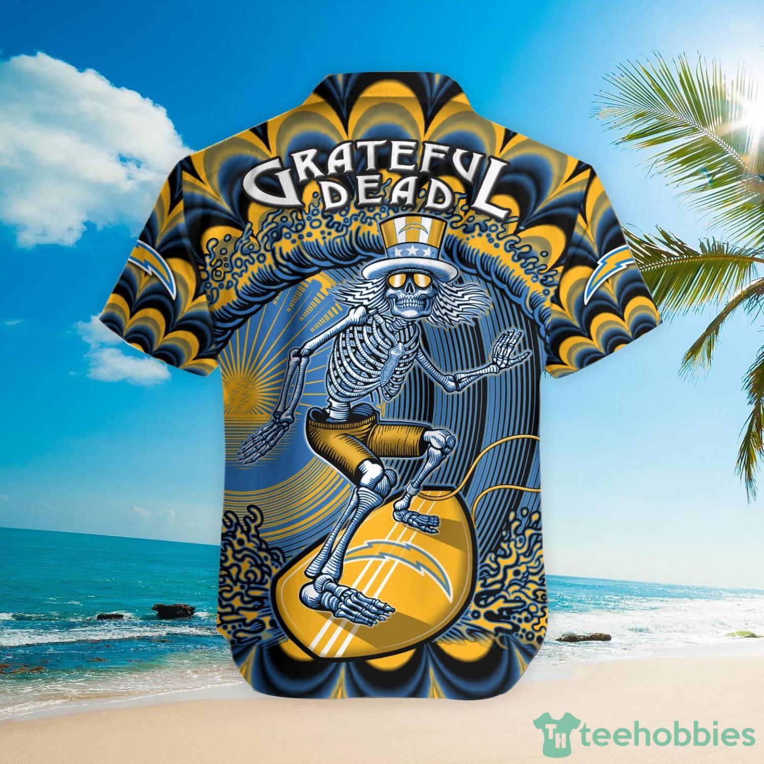 NFL Los Angeles Chargers Grateful Dead Hawaiian Shirt For Fans Product Photo 3