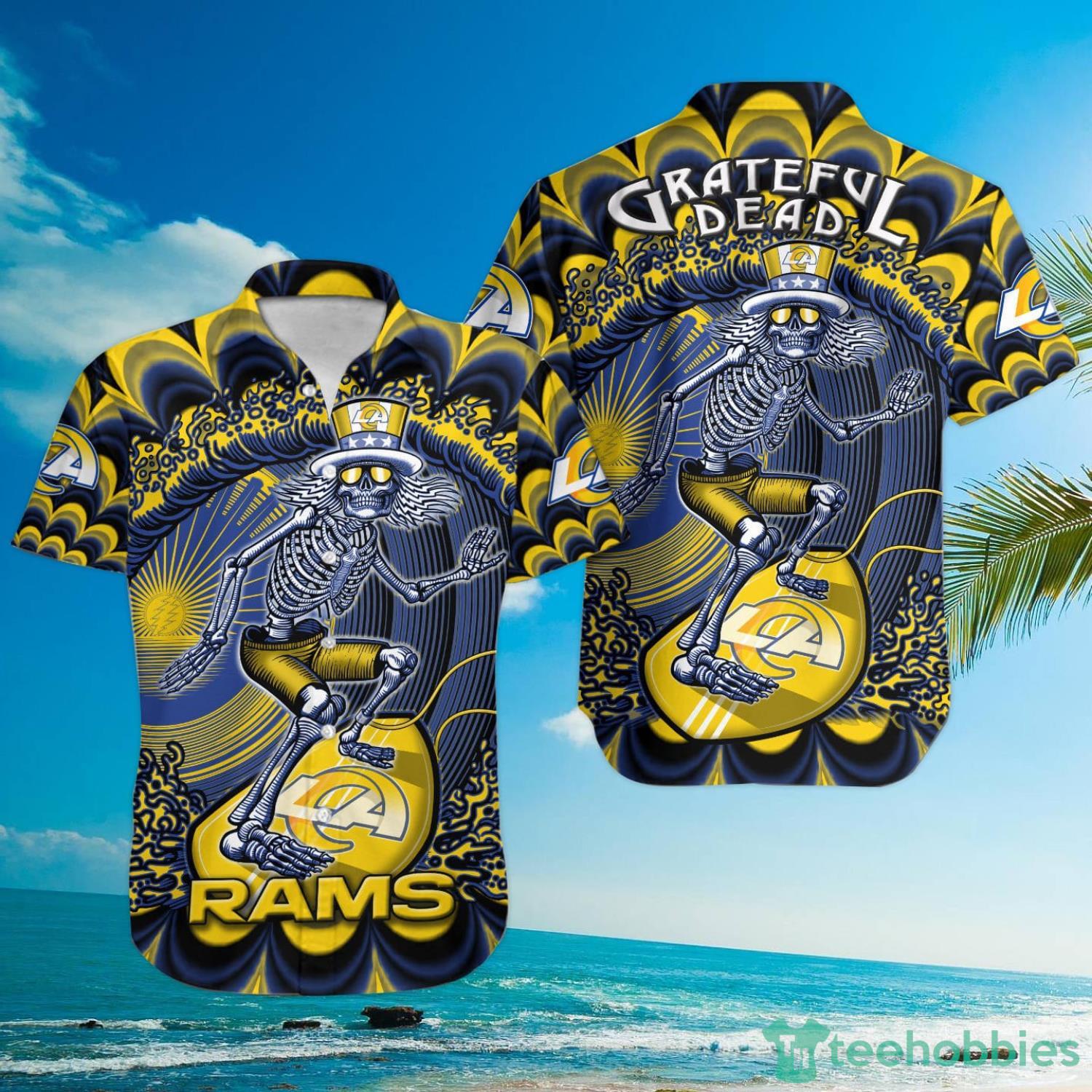 NFL Los Angeles Rams Grateful Dead Hawaiian Shirt For Fans Product Photo 1