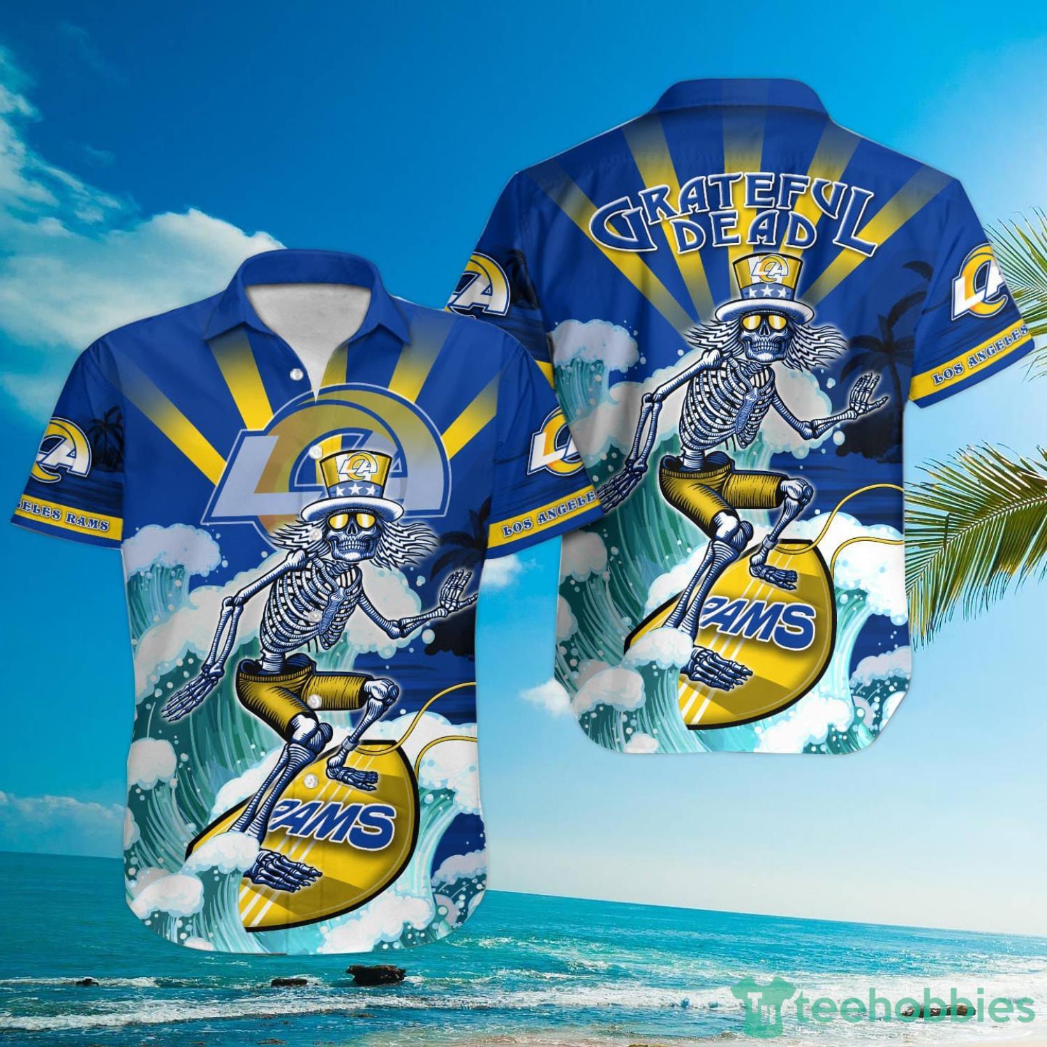 NFL Los Angeles Rams Grateful Dead Hawaiian Shirt Product Photo 1