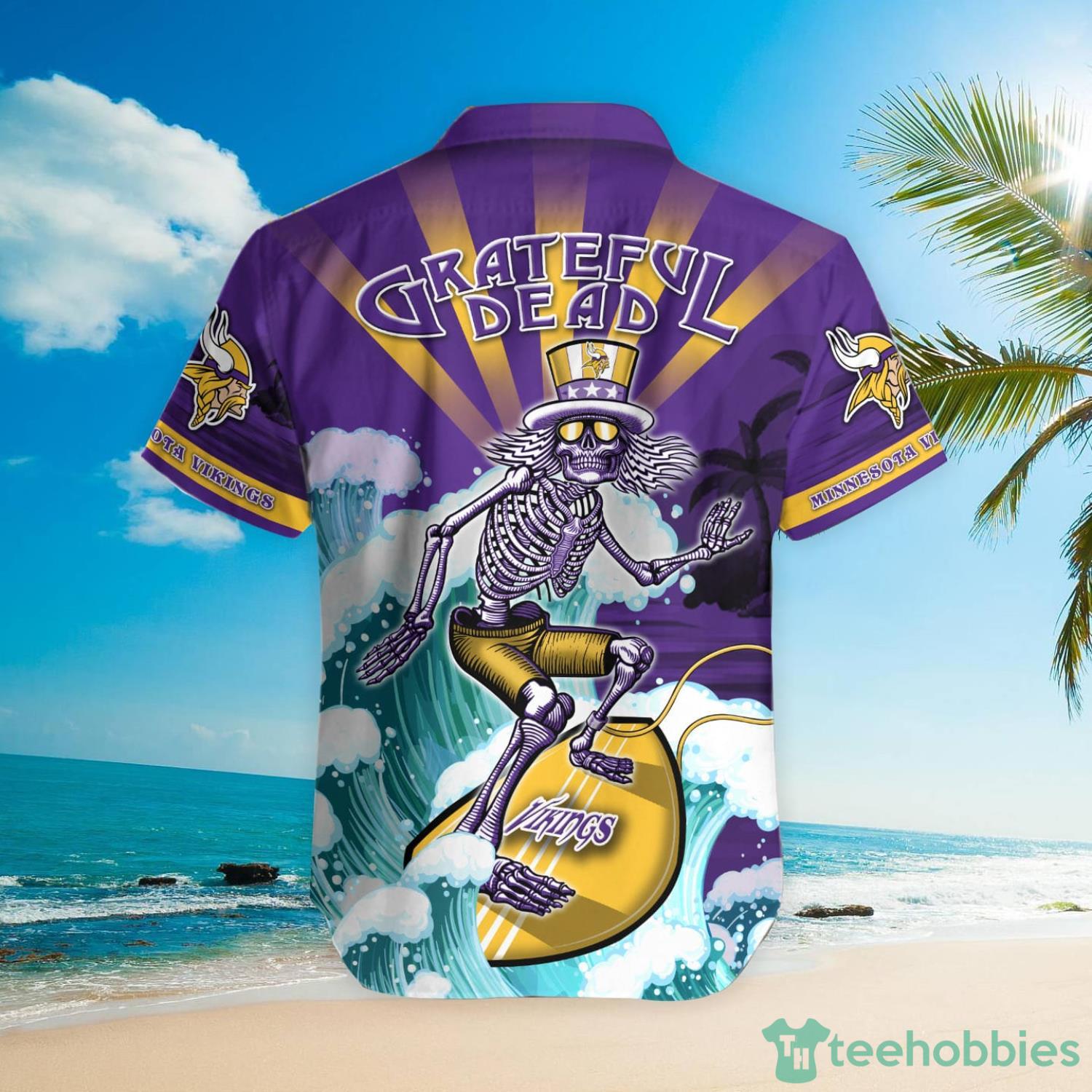 NFL Minnesota Vikings Grateful Dead Hawaiian Shirt Product Photo 3