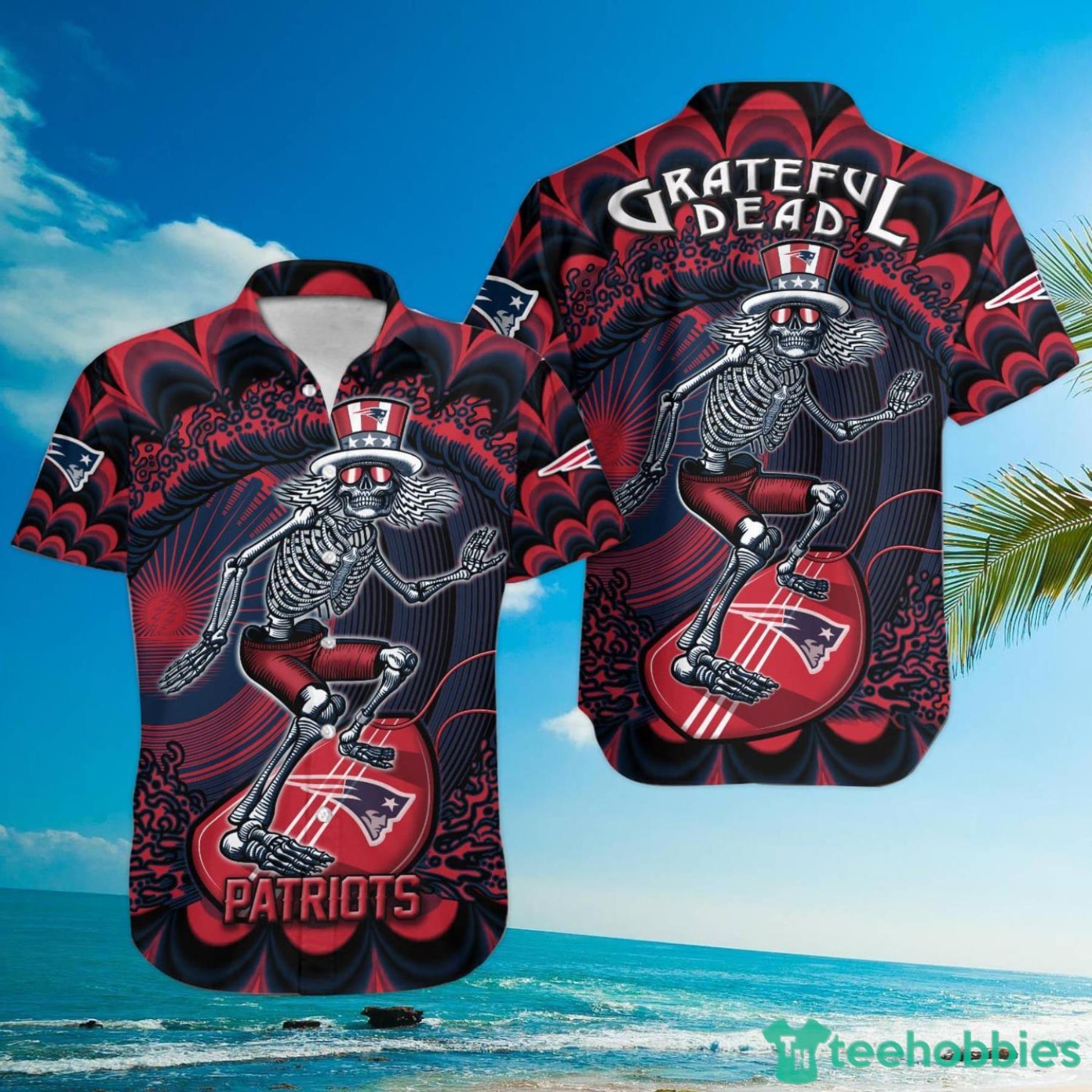 NFL New England Patriots Grateful Dead Hawaiian Shirt For Fans Product Photo 1