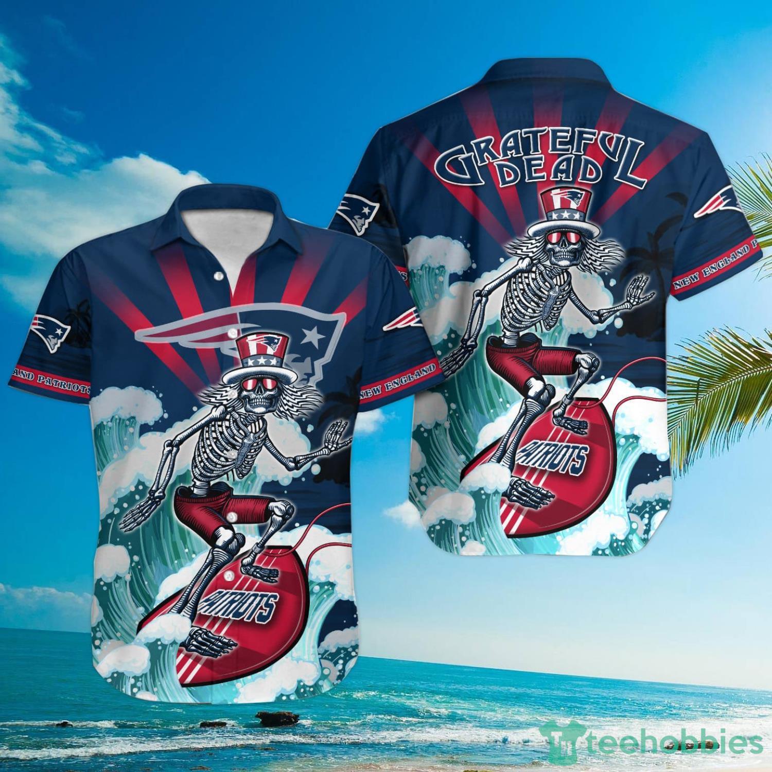 NFL New England Patriots Grateful Dead Hawaiian Shirt Product Photo 1