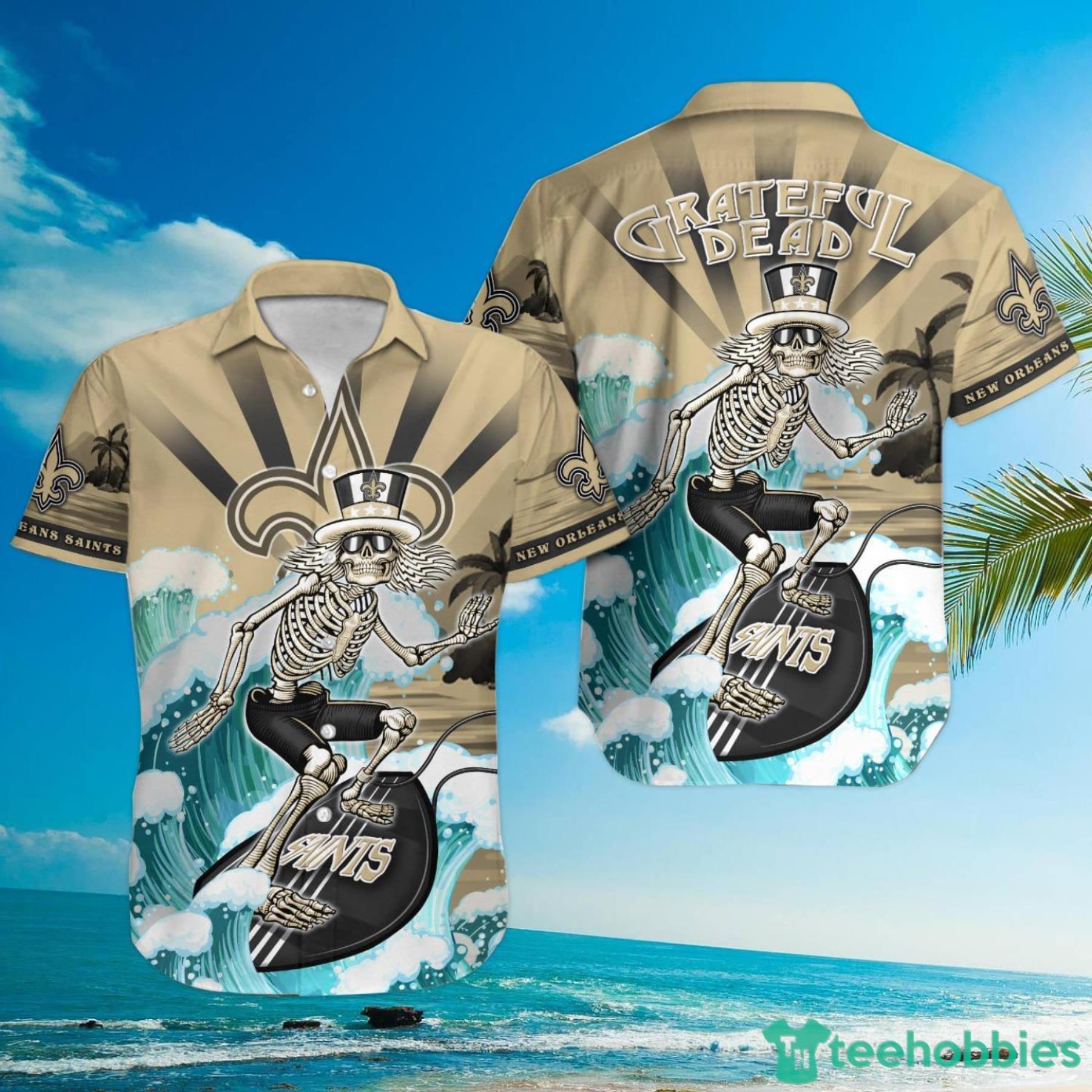NFL New Orleans Saints Grateful Dead Hawaiian Shirt Product Photo 1