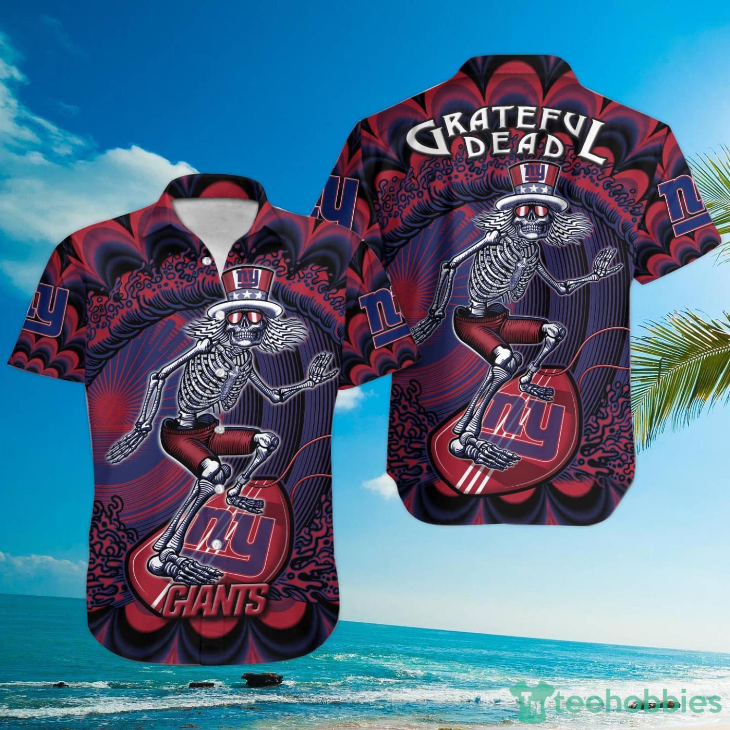 NFL New York Giants Grateful Dead Hawaiian Shirt Product Photo 1