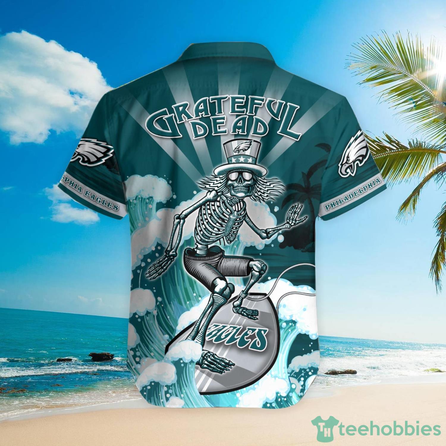 NFL Philadelphia Eagles Grateful Dead Hawaiian Shirt Product Photo 3