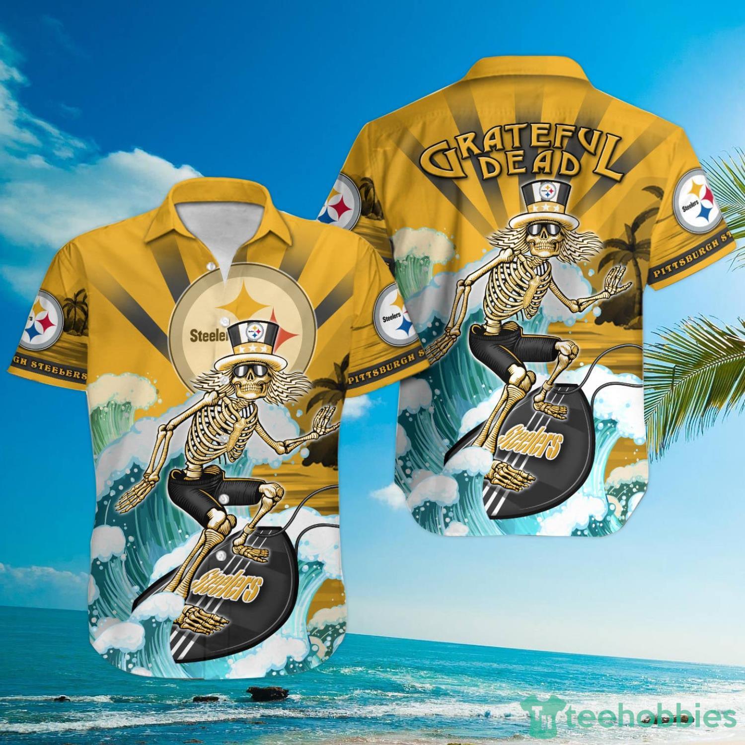 NFL Pittsburgh Steelers Grateful Dead Hawaiian Shirt Product Photo 1