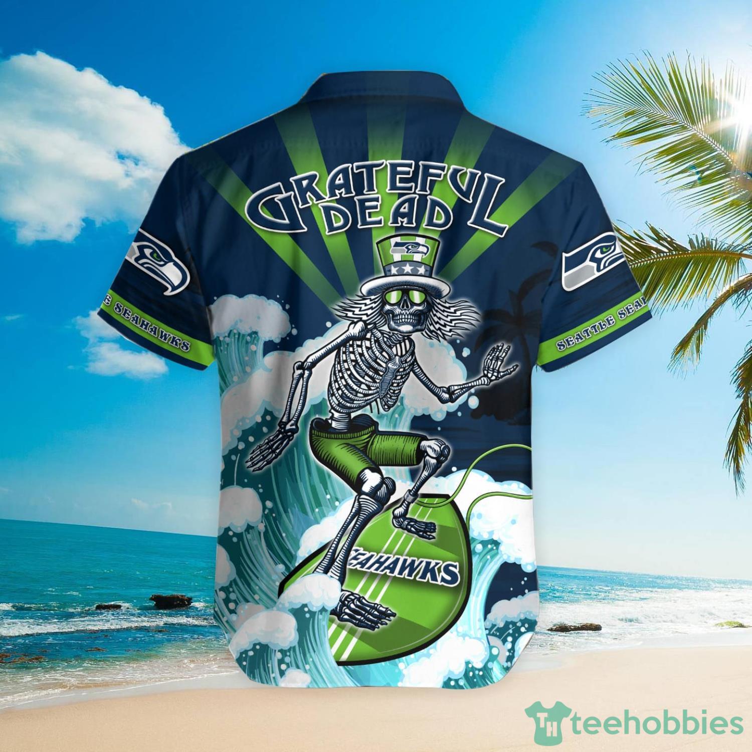 NFL Seattle Seahawks Grateful Dead Hawaiian Shirt Product Photo 3