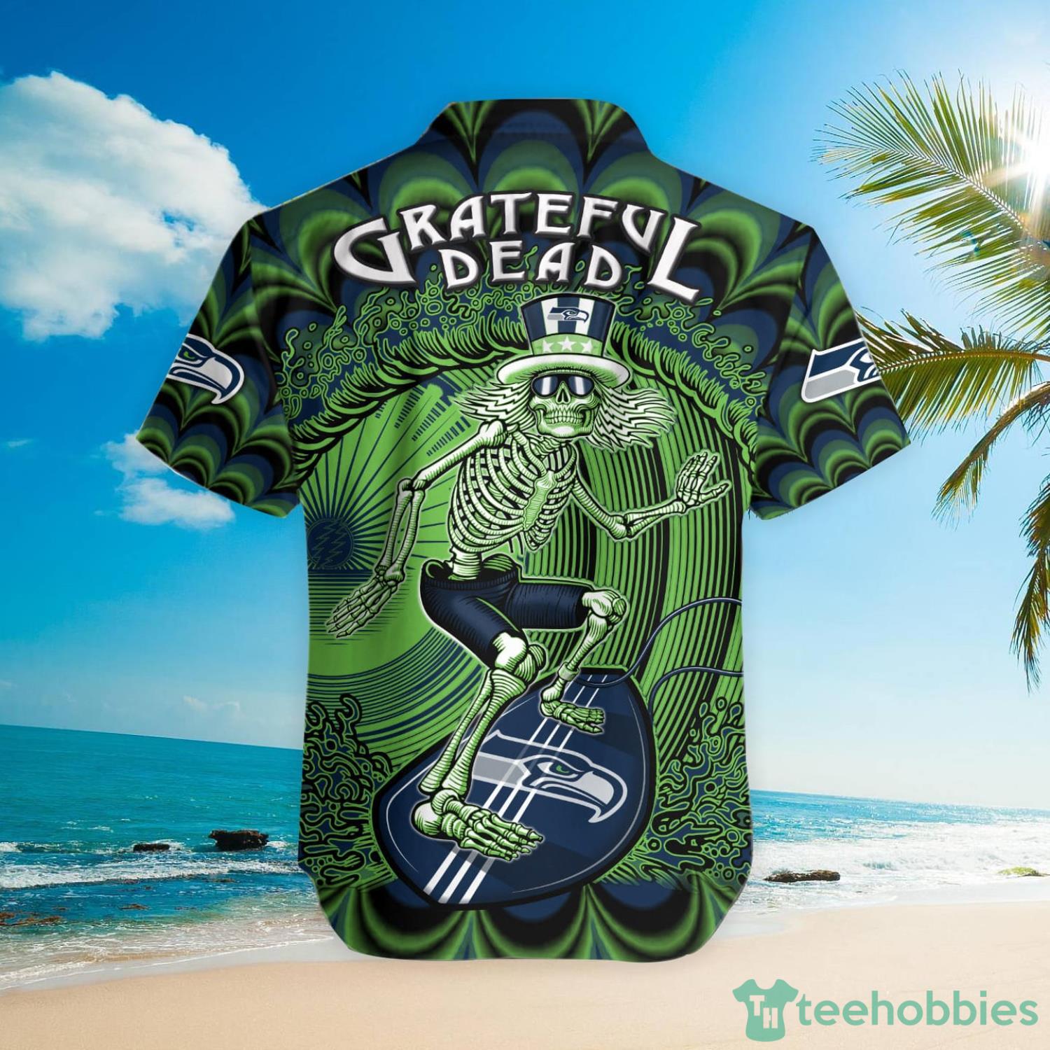 NFL Seattle Seahawks Grateful Dead Hawaiian Shirt For Fans Product Photo 3