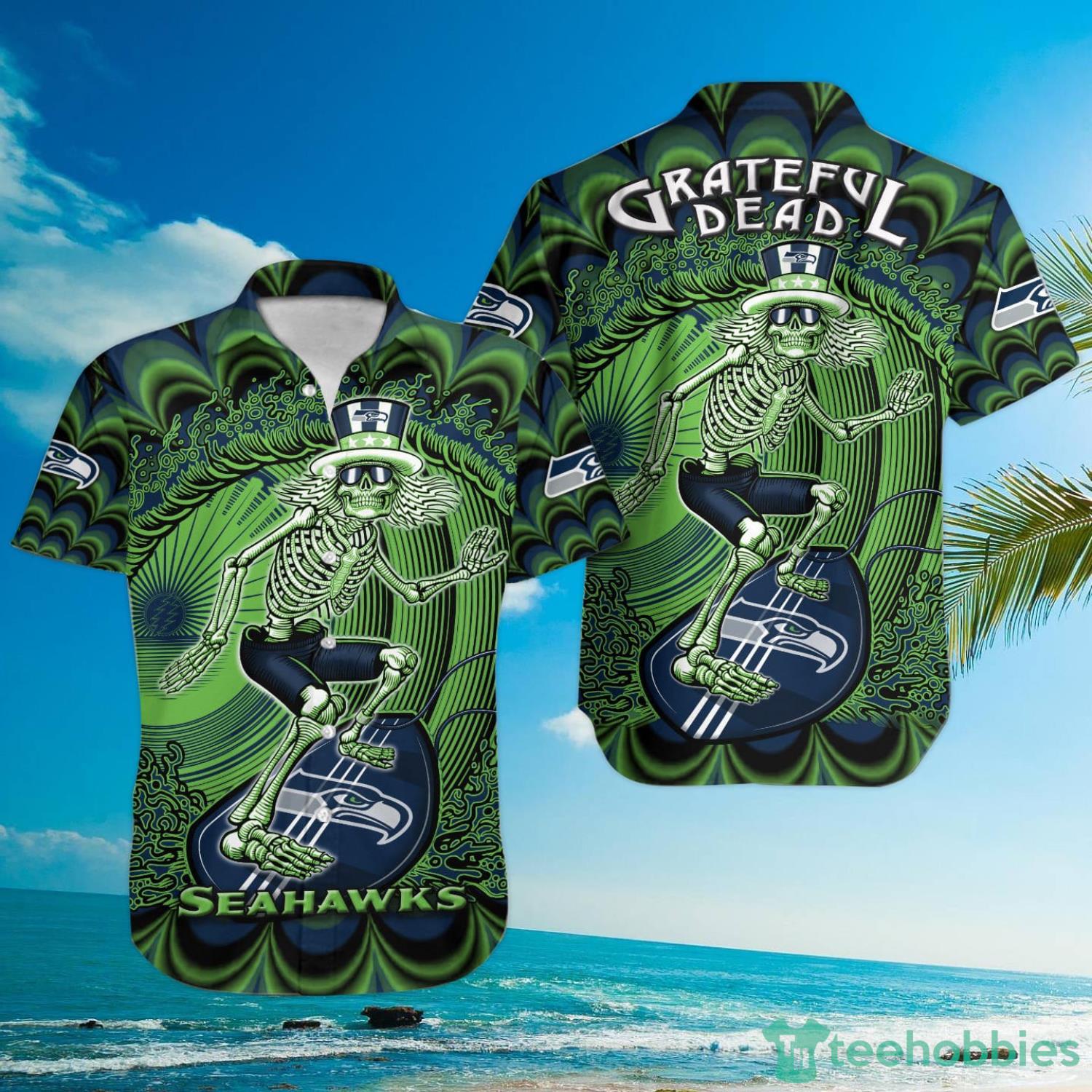 NFL Seattle Seahawks Grateful Dead Hawaiian Shirt For Fans Product Photo 1