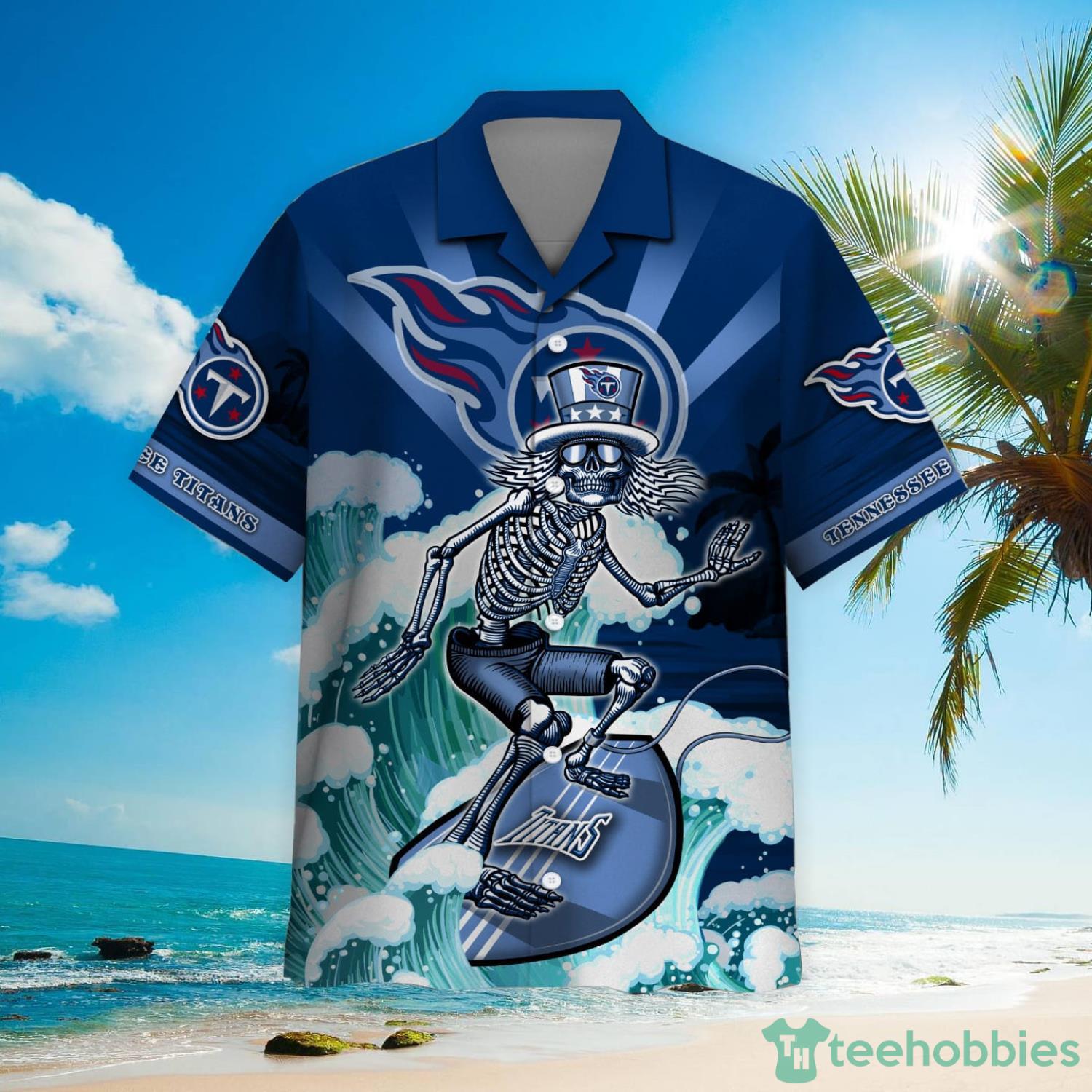 NFL Tennessee Titans Grateful Dead Hawaiian Shirt Product Photo 2