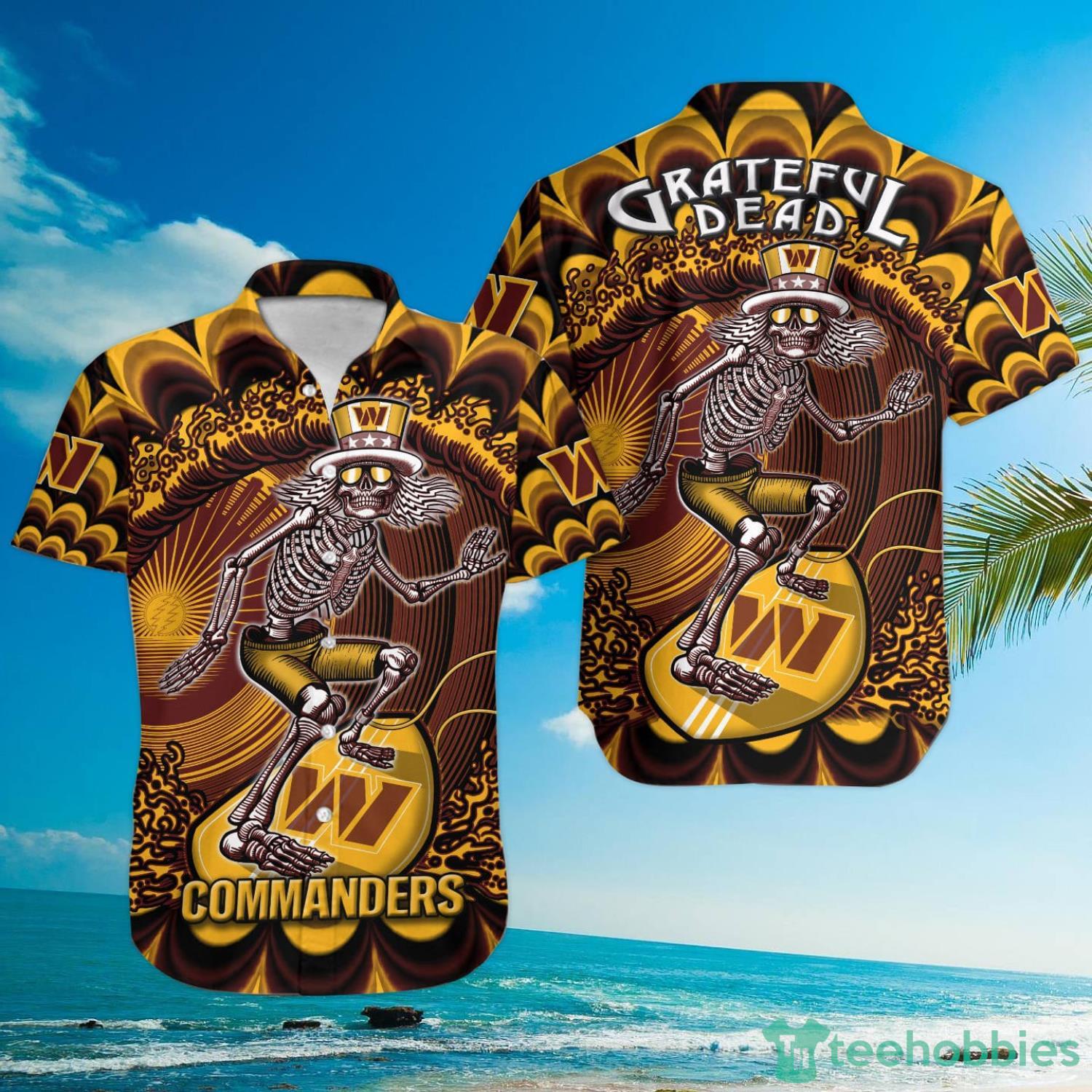 NFL Washington Commanders Grateful Dead Hawaiian Shirt For Fans Product Photo 1