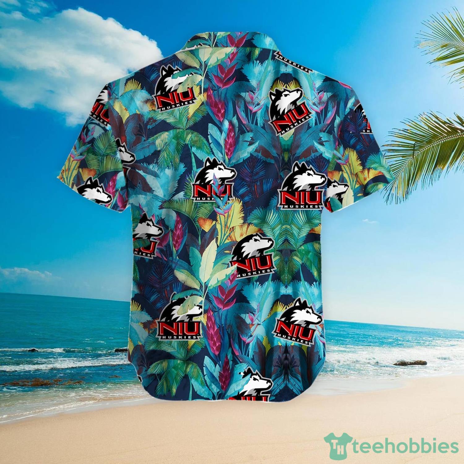 Northern Illinois Huskies Floral Tropical Hawaiian Shirt Product Photo 5