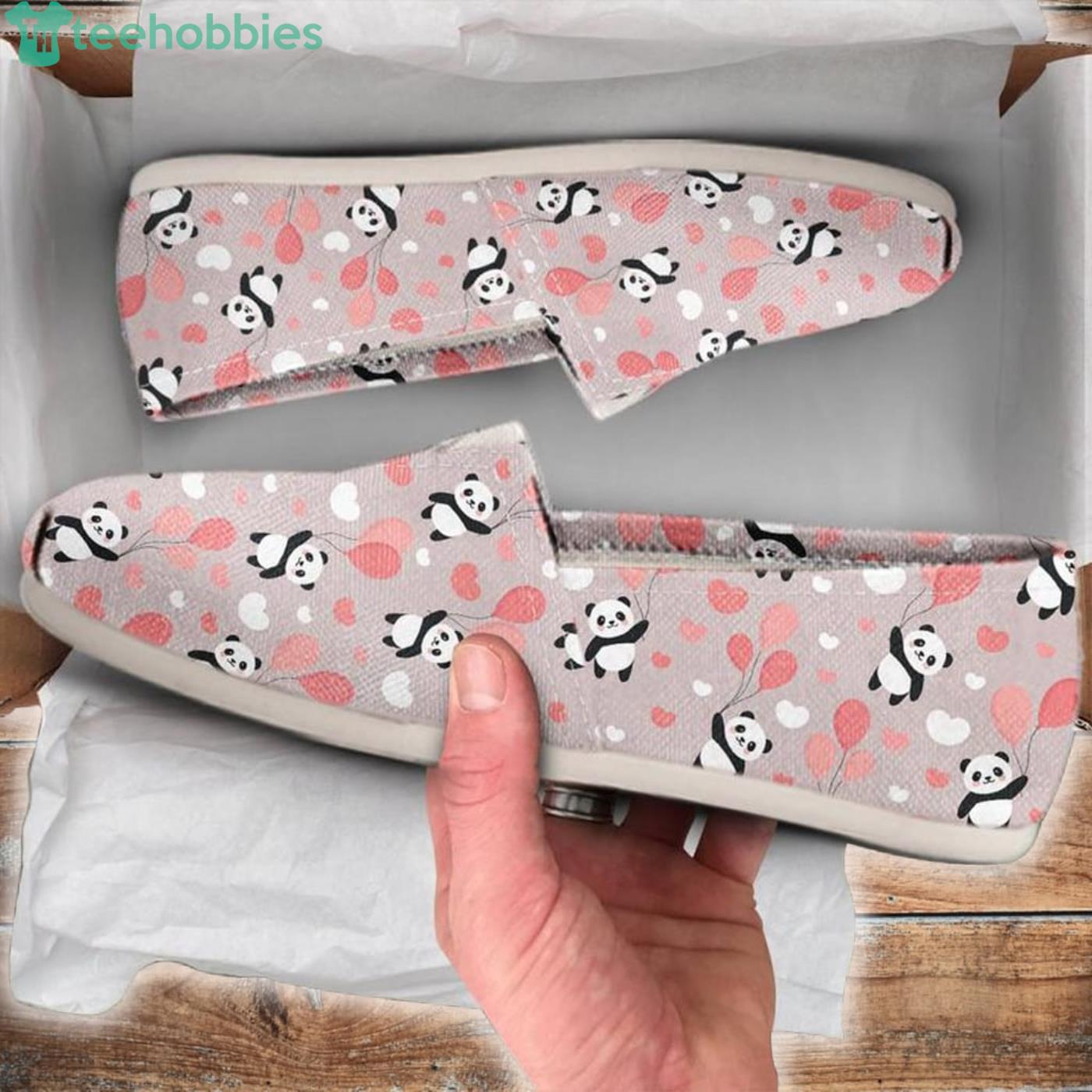 Panda Cute Pattern Slip On Shoes Product Photo 1