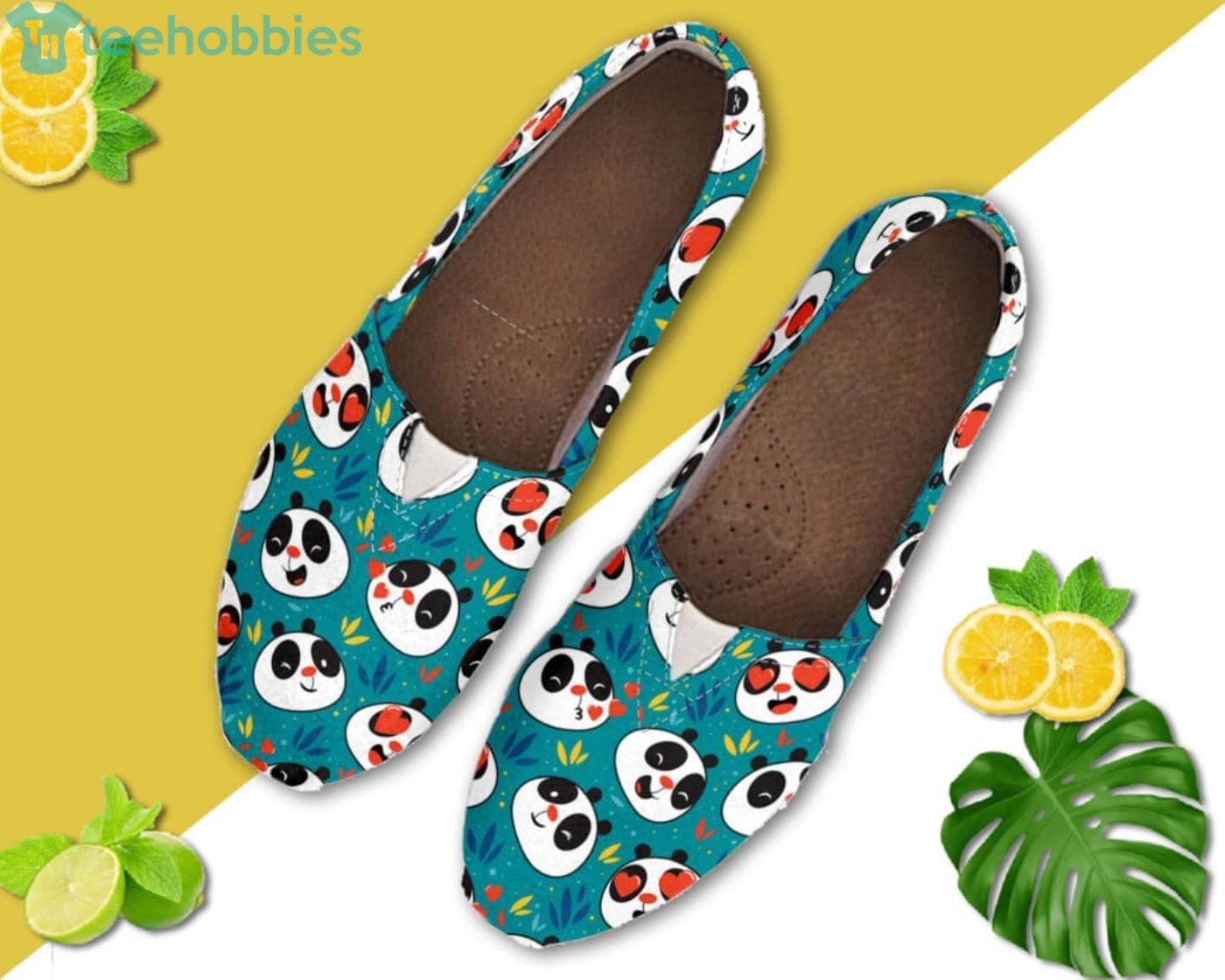 Panda With Heart Lovely Pattern Slip On Shoes Product Photo 3 Panda With Heart Lovely Pattern Slip On Shoes Product Photo 3