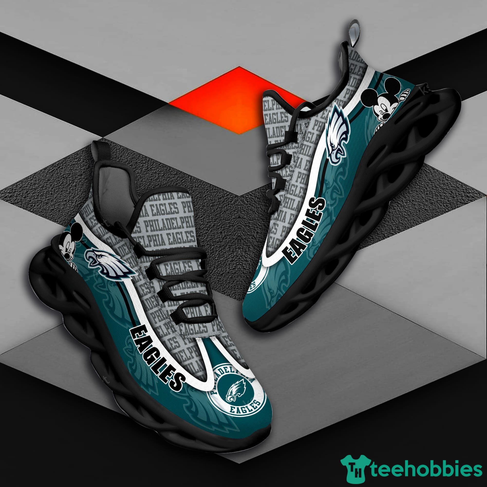 Philadelphia Eagles NFL Black And White Max Soul Sneakers Sport Shoes Product Photo 1