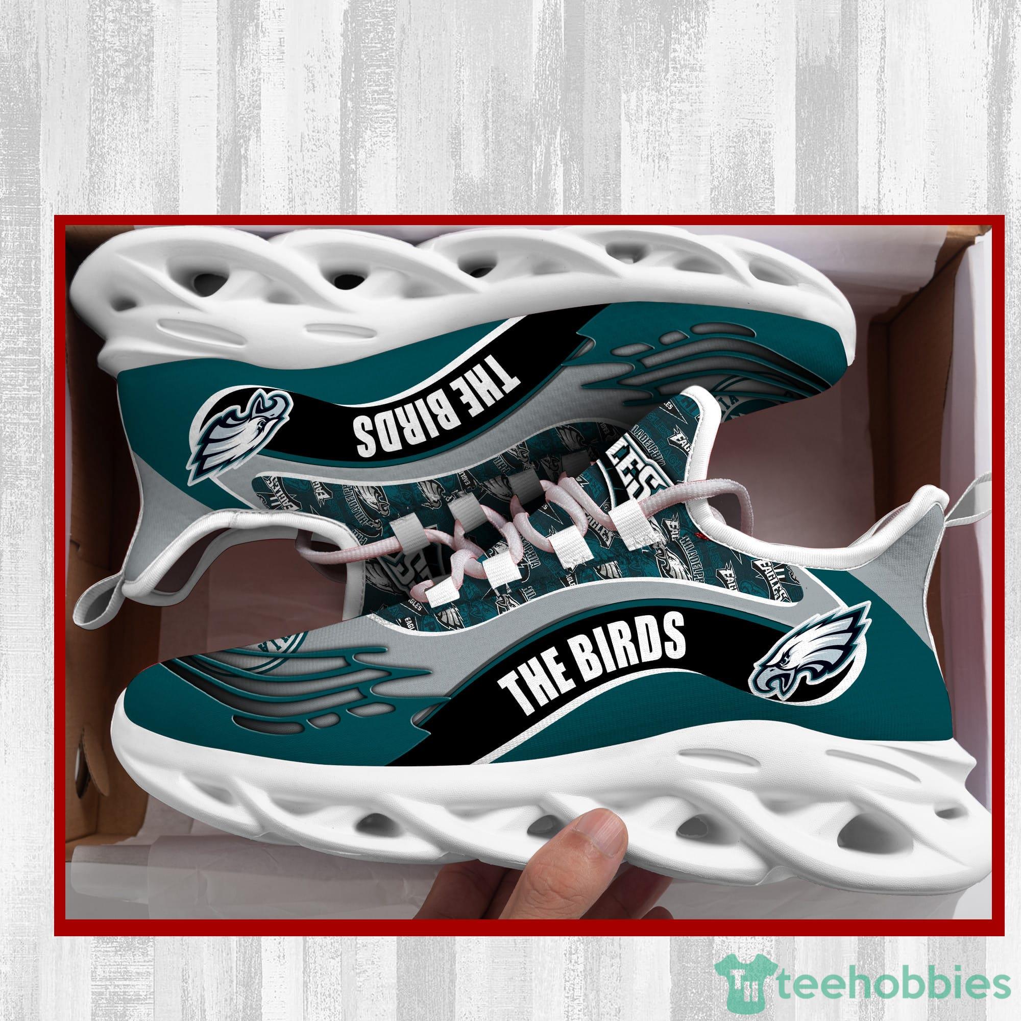 NFL Philadelphia Eagles Custom Name Green Black Max Soul Shoes Gift For Fans  Sport