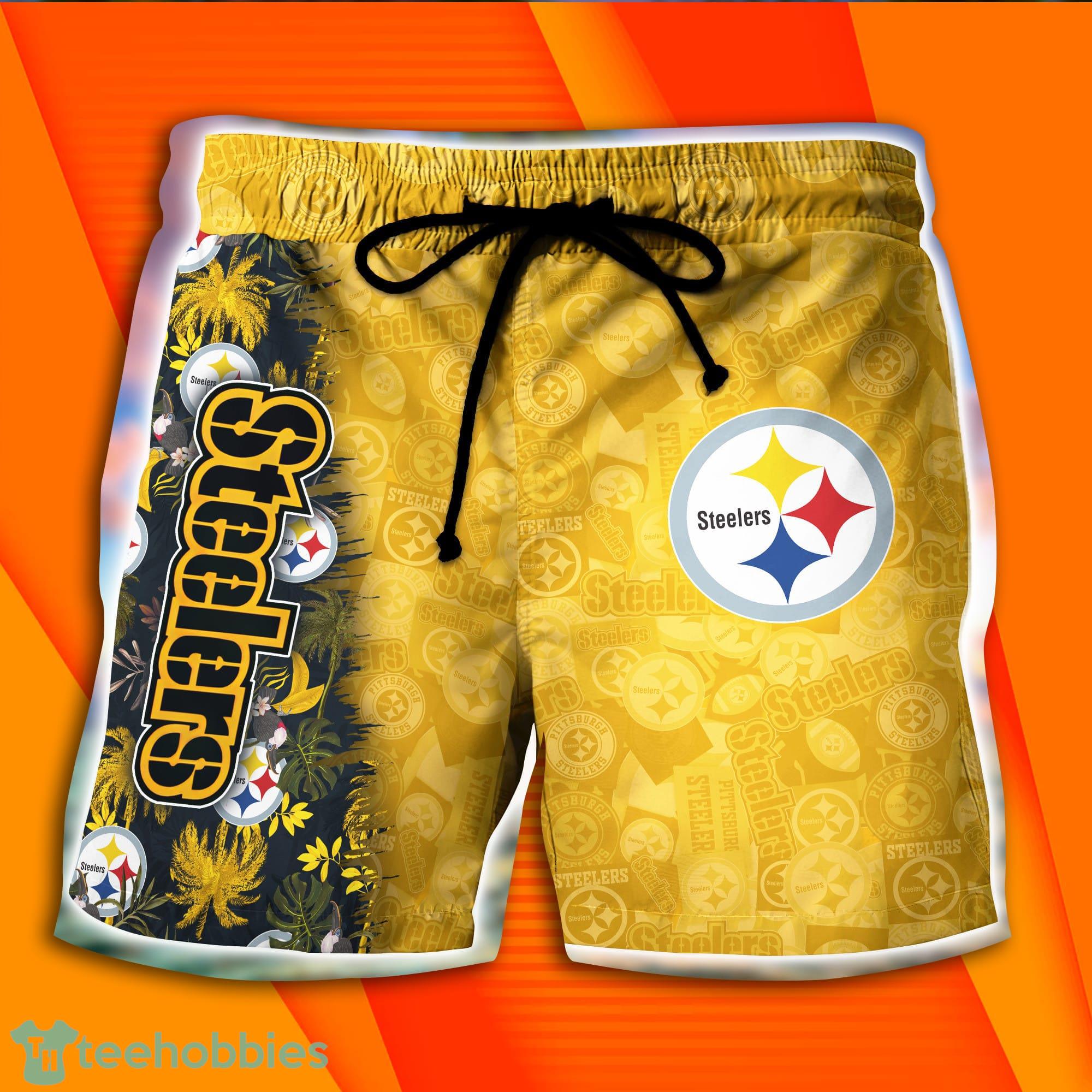 Nfl Pittsburgh Steelers Tommy Bahama Print Combo Hawaiian Shirt And Short -  Freedomdesign