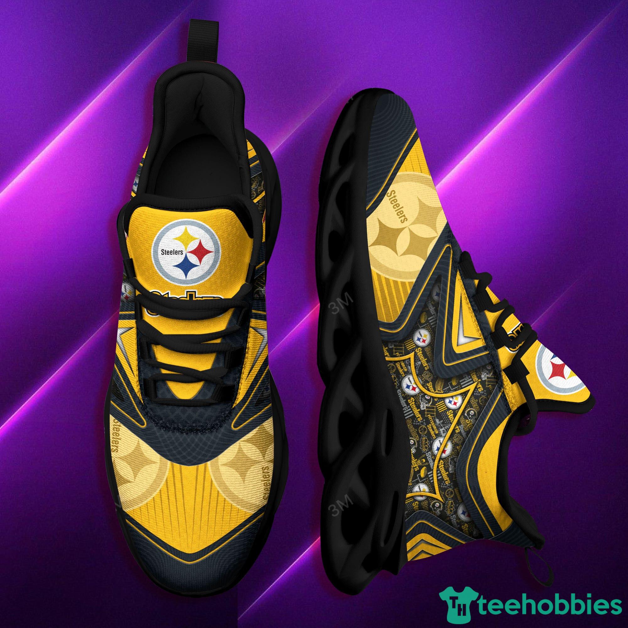 Pittsburgh Steelers NFL Fire Flame Pattern Max Soul Shoes Gift For