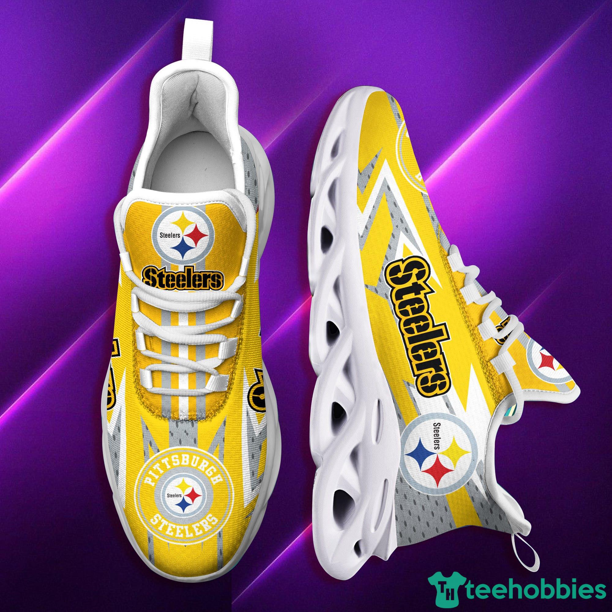 Pittsburgh Steelers NFL Yellow Max Soul Sneakers Running Shoes Product Photo 1
