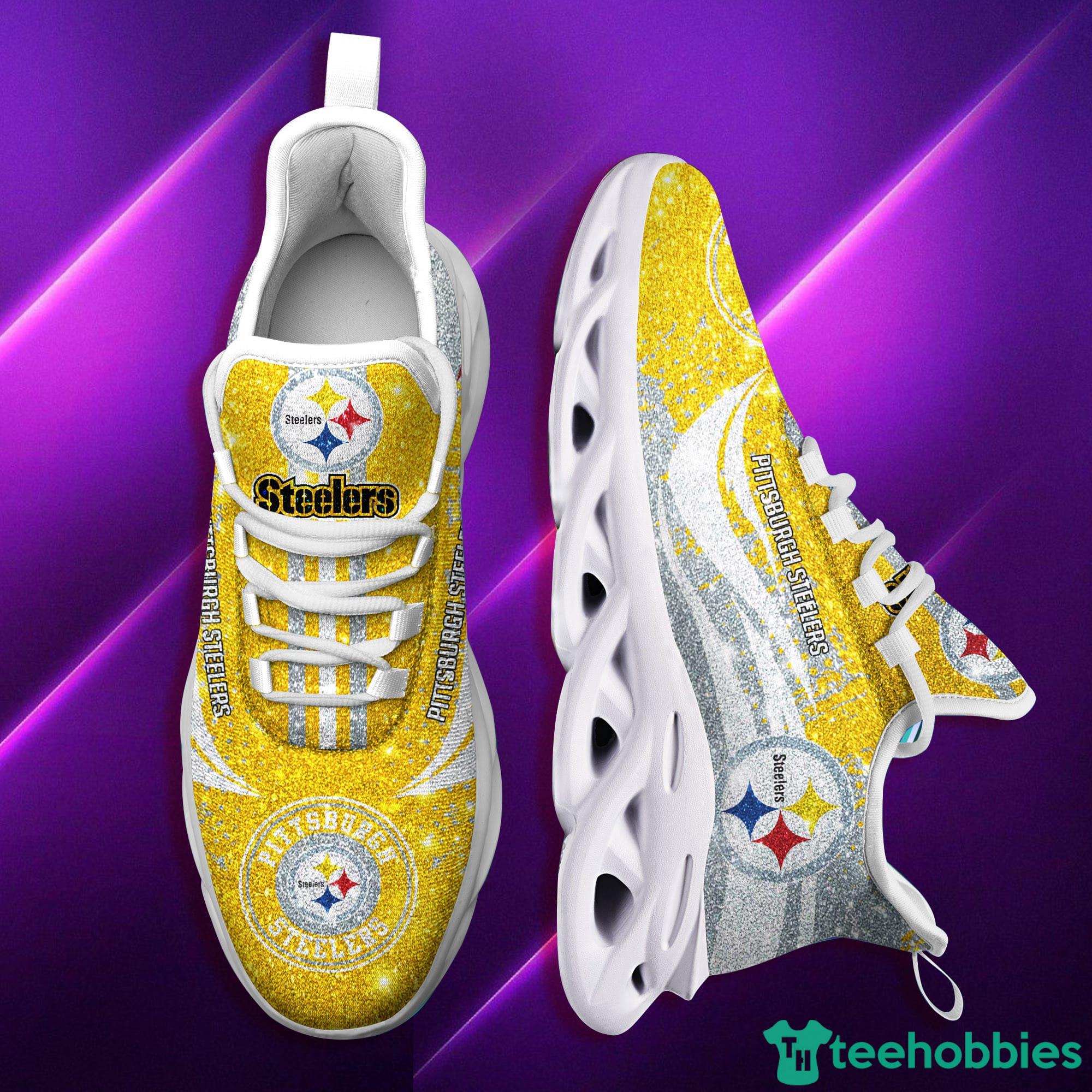 Pittsburgh Steelers Nfl Yellow Max Soul Sneakers Sport Shoes Product Photo 1