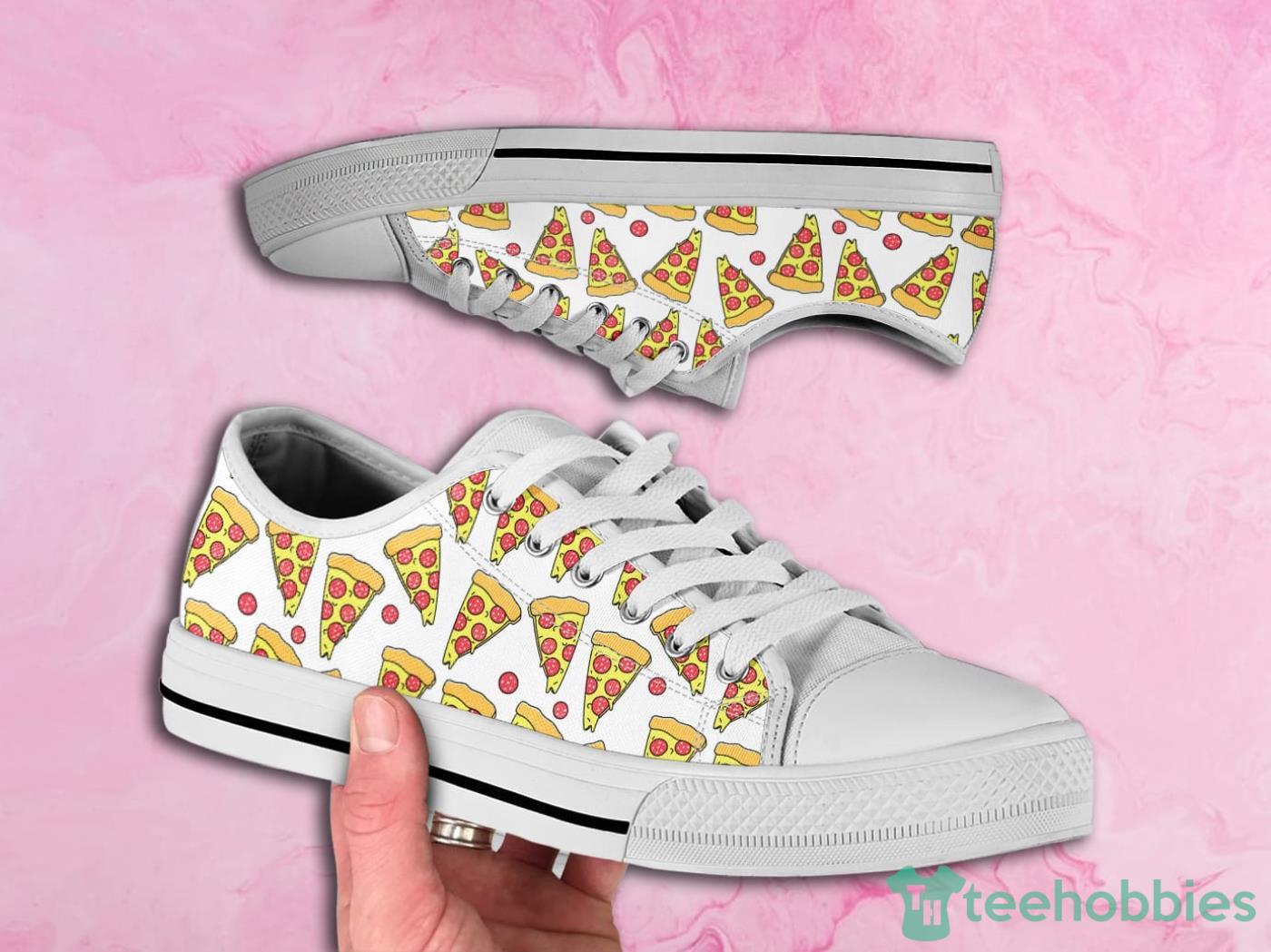 Pizza Gift Cute Pattern Low Top Canvas Shoes Product Photo 1