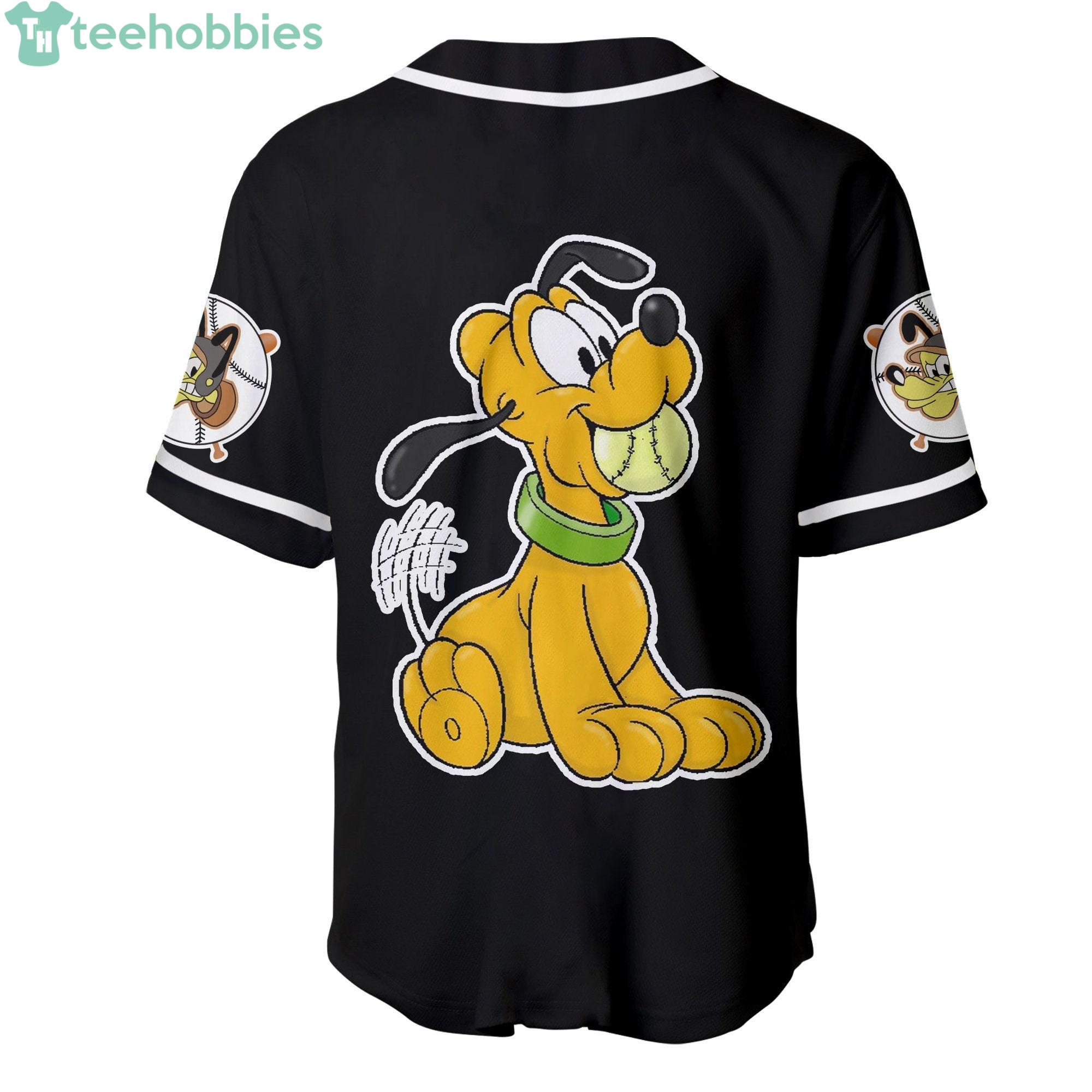 Pluto Dog Black Yellow Disney Custom Baseball Jersey Personalized