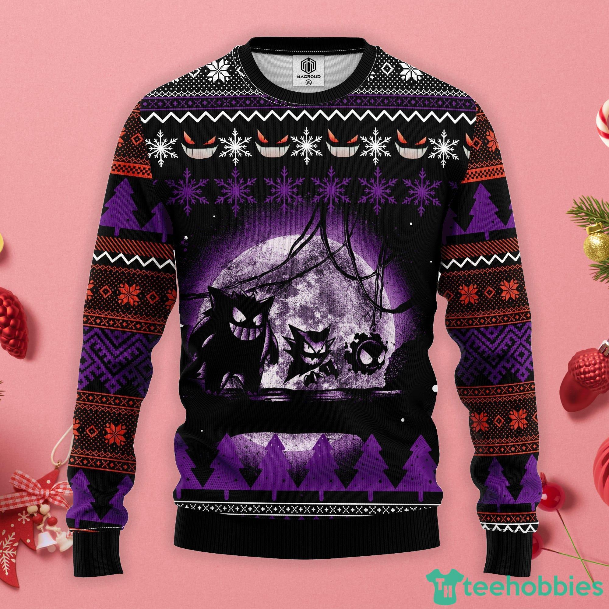 Pokemon Ghost Halloween Gift Ugly Christmas Sweater Product Photo 1