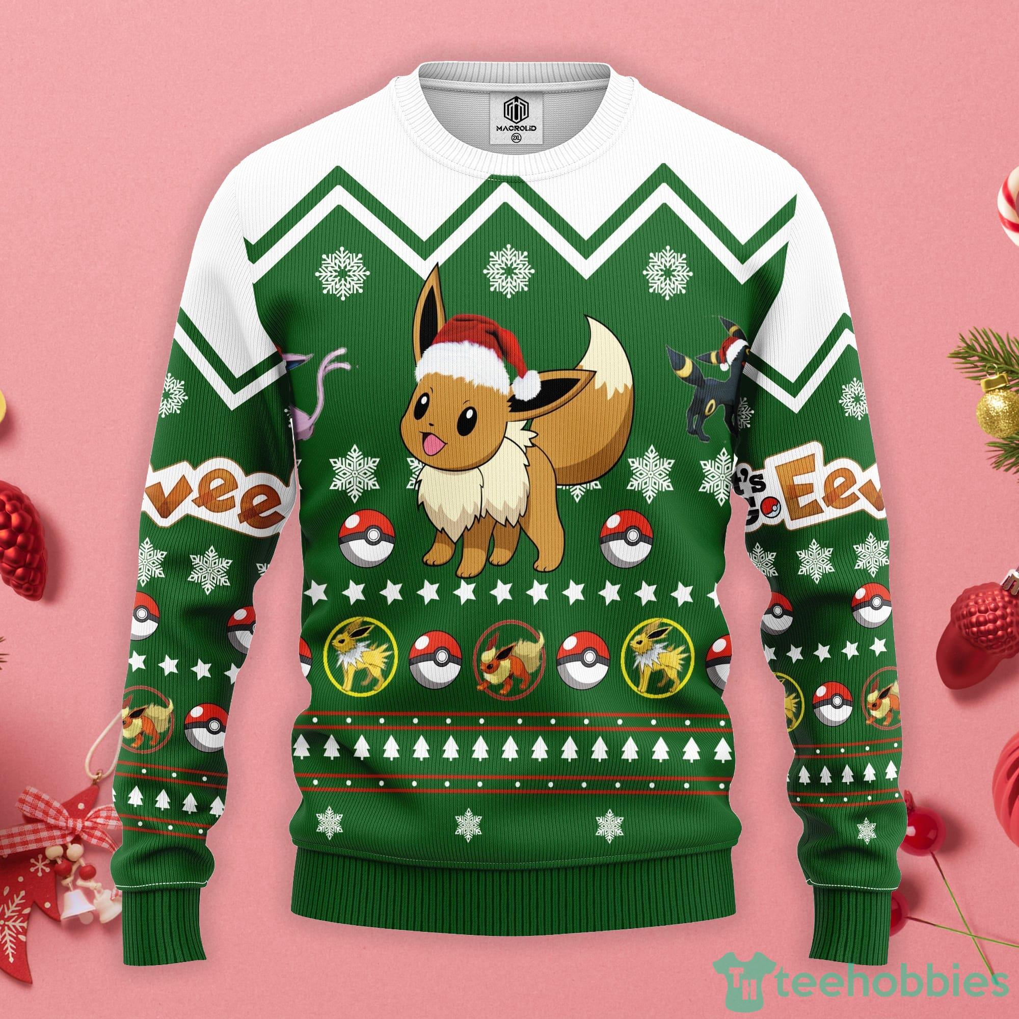 Pokemon Lover Eevee Pokemon Ugly Christmas Sweater Product Photo 1