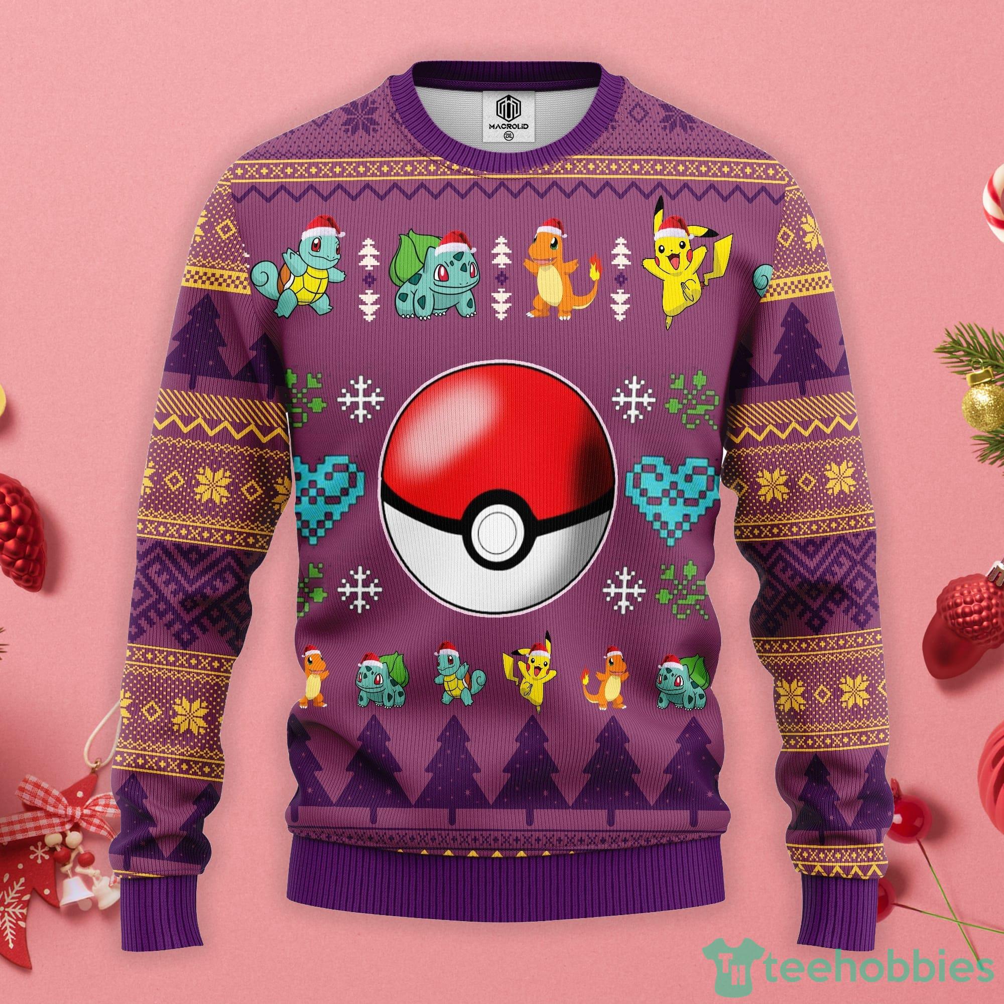 Pokemon Lover Pokemon Ball Ugly Christmas Sweater Product Photo 1