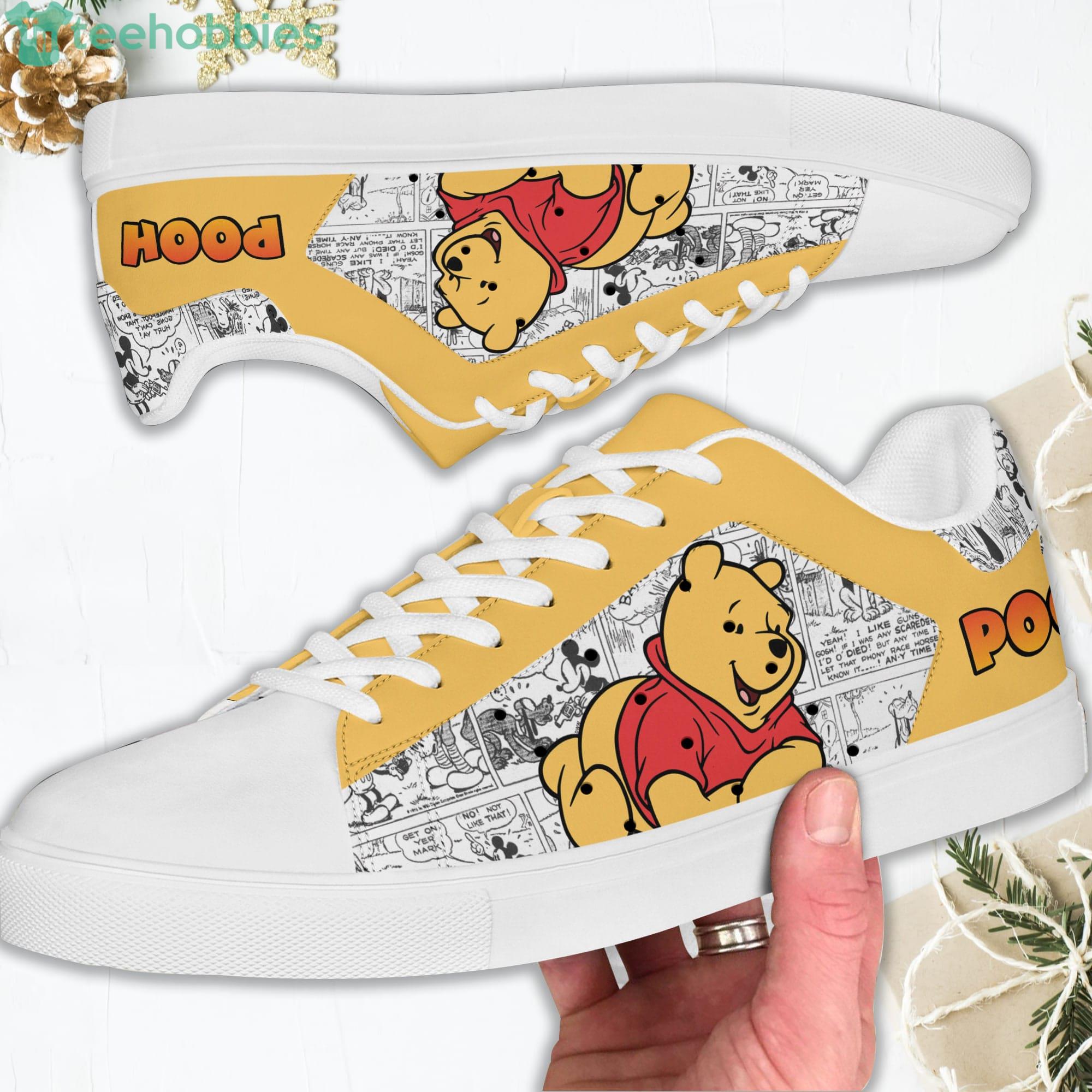 Pooh Yellow White Stan Smith Disney Low Top Skate Shoes Product Photo 1