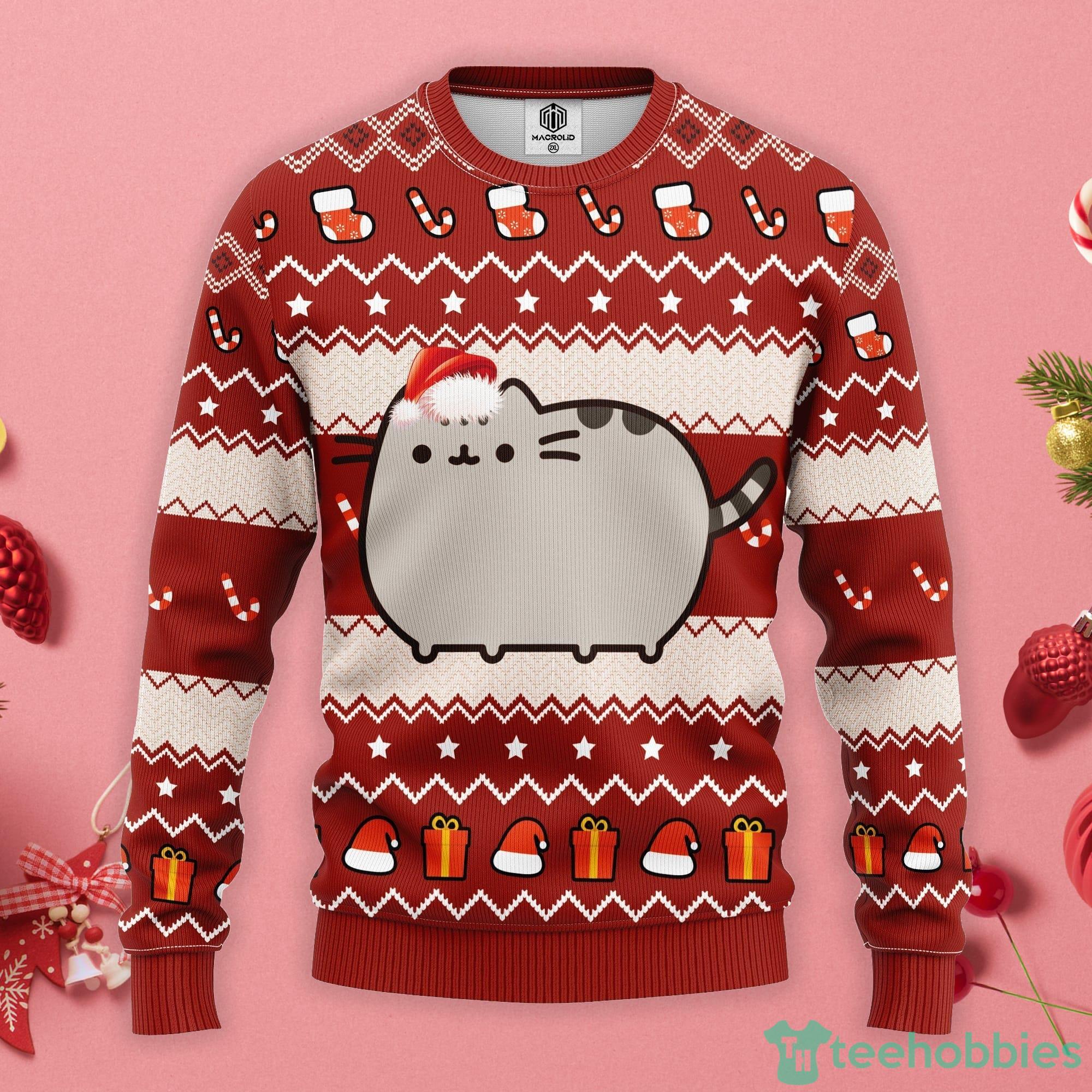 Pusheen Christmas Gift Ugly Christmas Sweater Product Photo 1