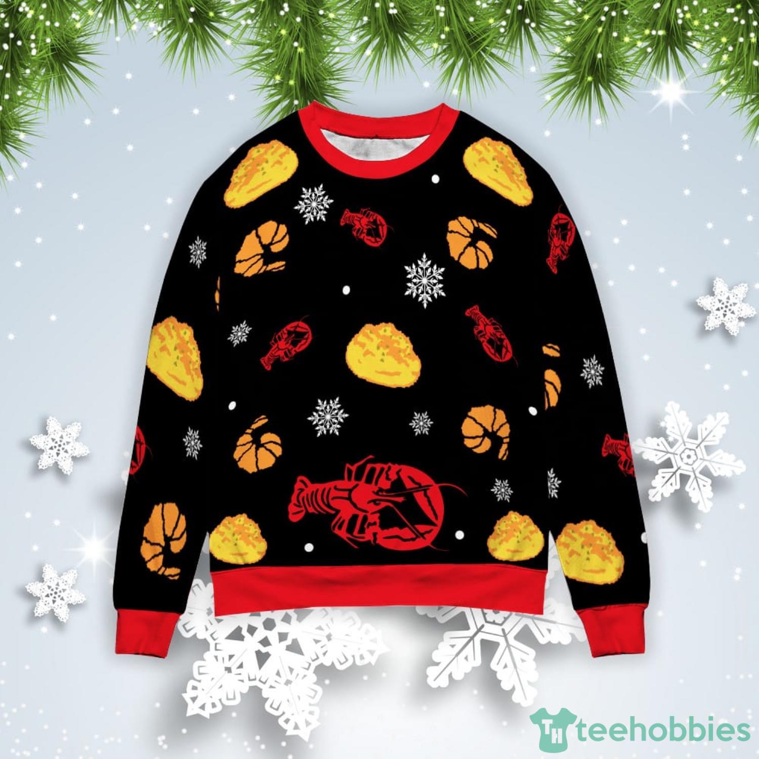 Red Lobster Christmas Gift Ugly Christmas Sweater Product Photo 1