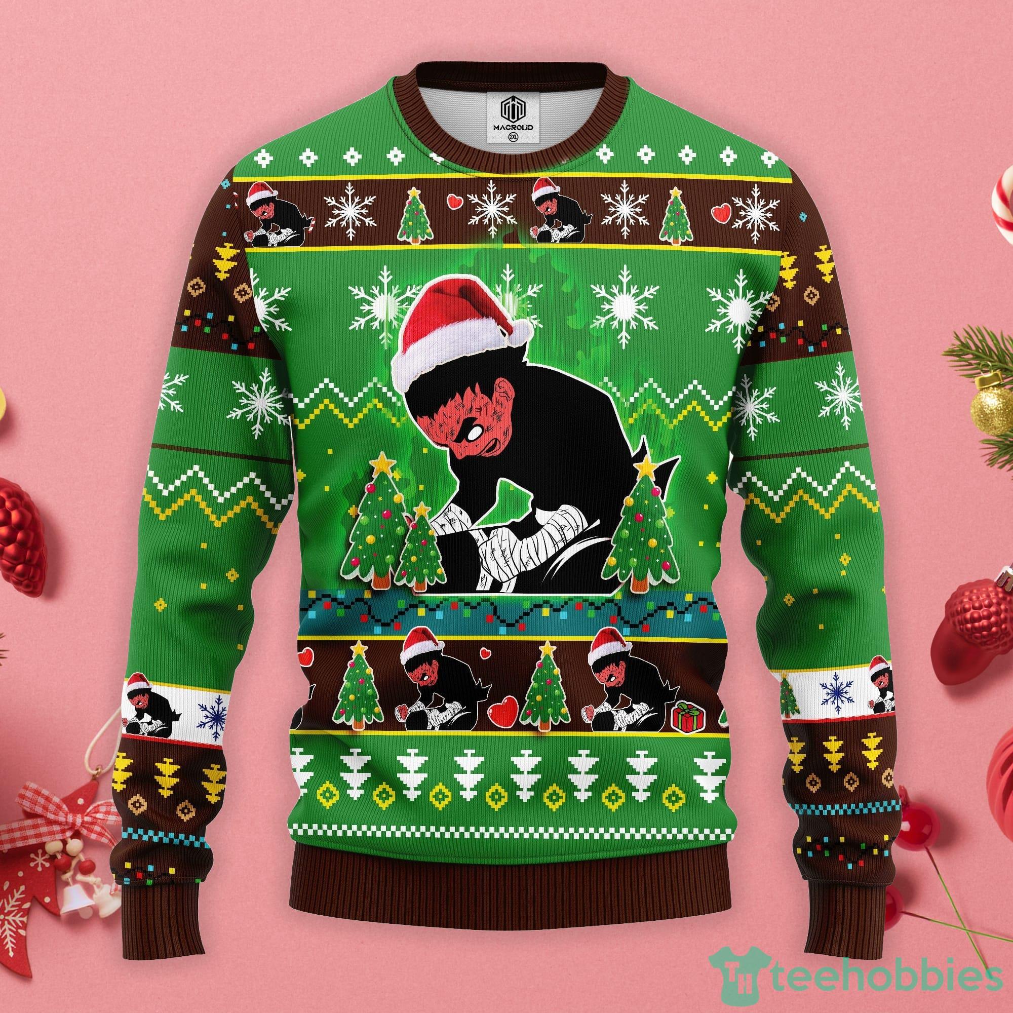 Rock Lee Funny Ugly Christmas Sweater Product Photo 1