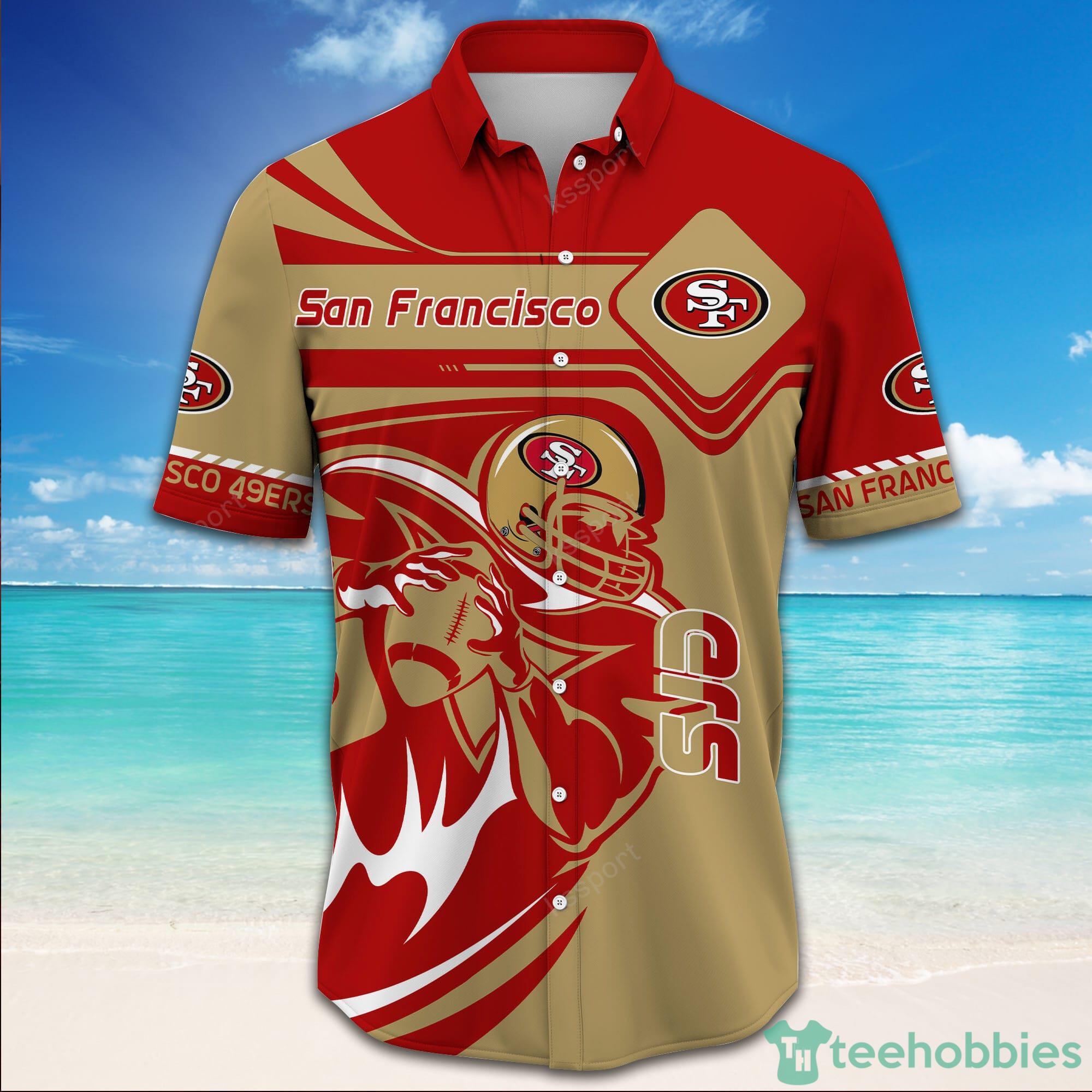 San Francisco 49ers NFL Player Symbol All Over Print Short Sleeve Hawaiian  Shirt