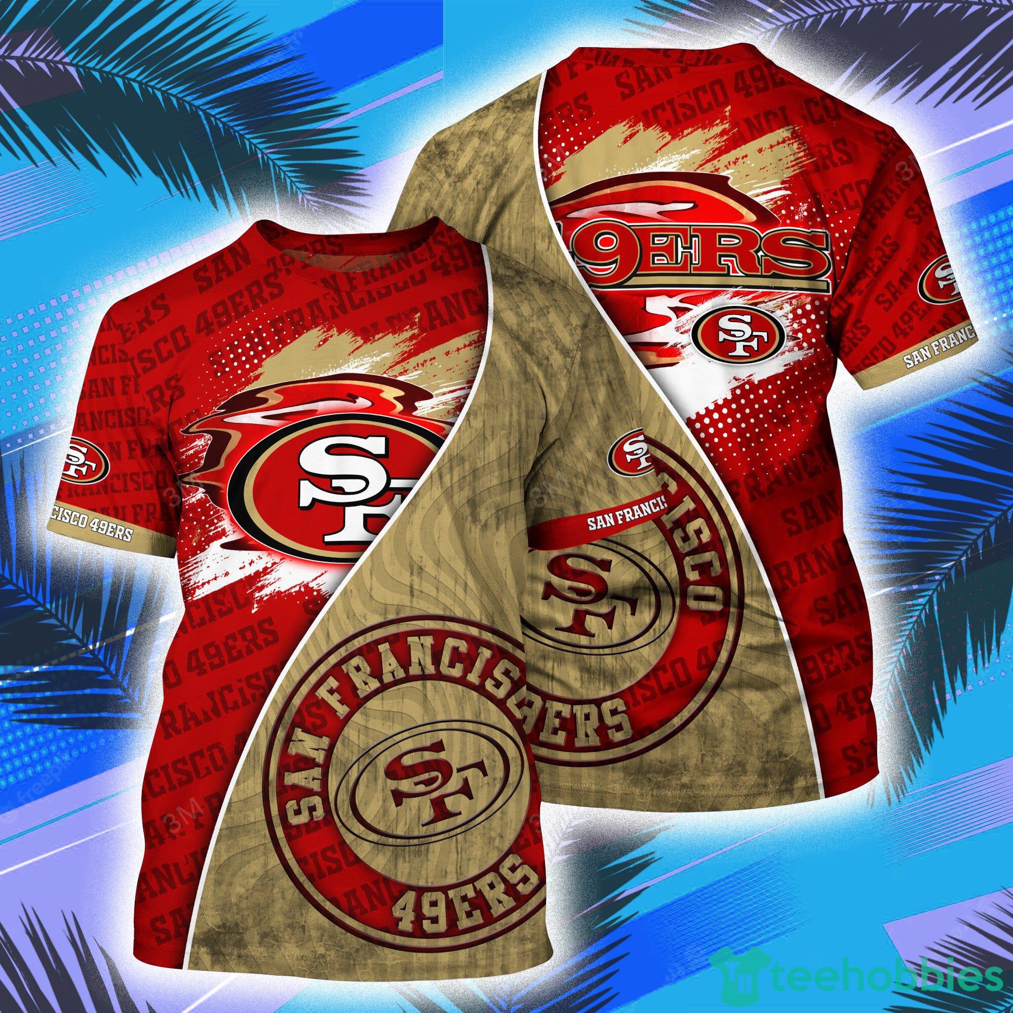 San Francisco 49ers NFL Symbol All Over Print 3D T-Shirt Product Photo 1