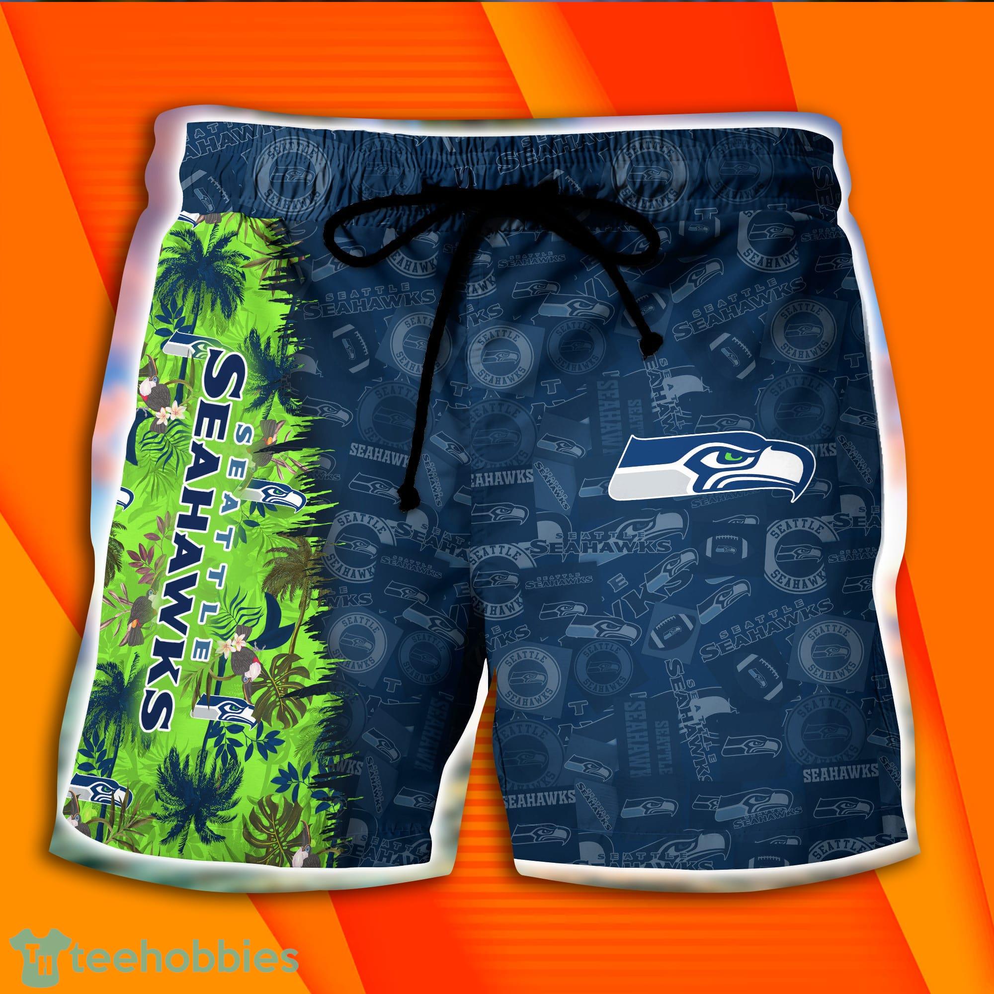 Seattle Seahawks NFL Logo Combo Hawaiian Shirt And Short Summer For Men  Women - Freedomdesign