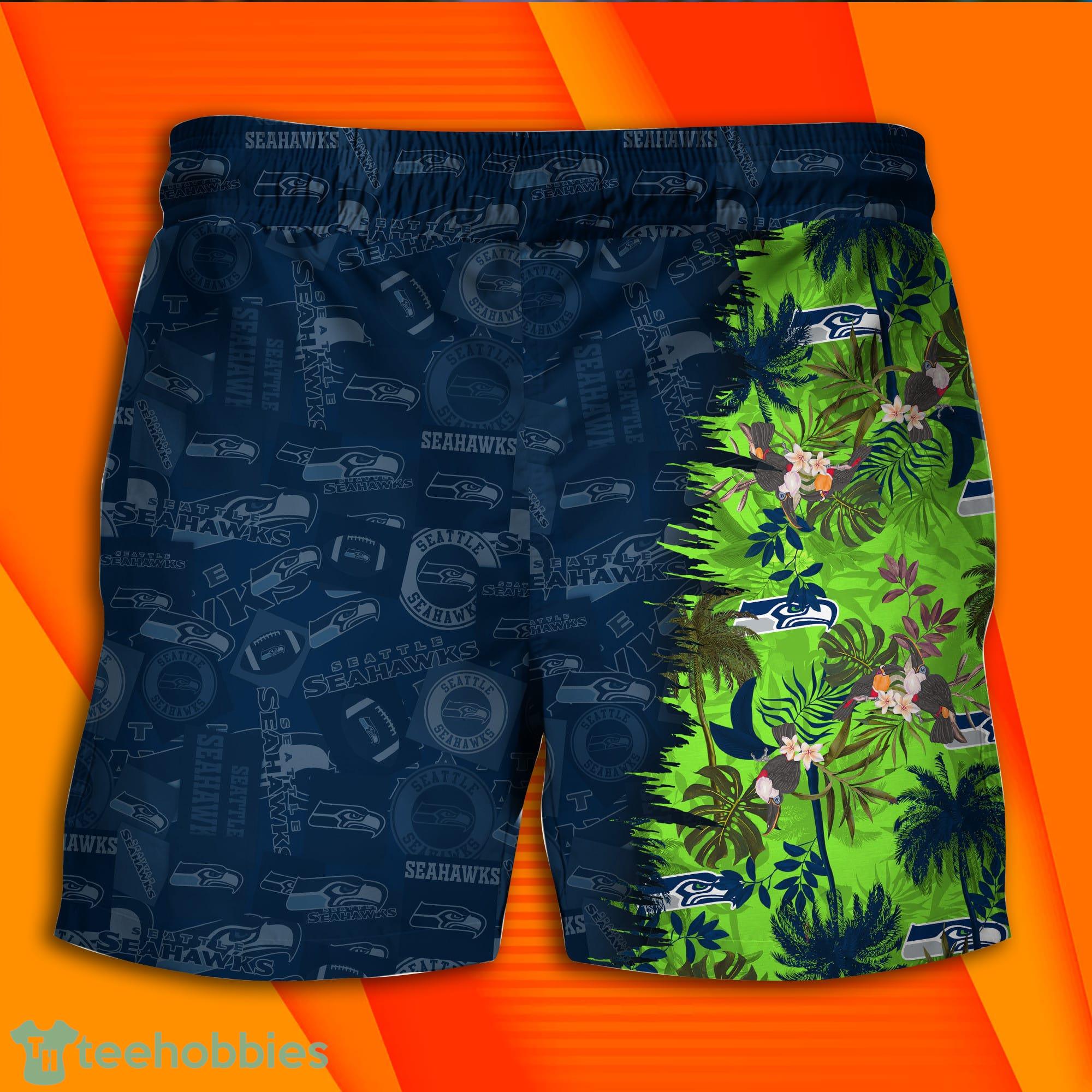 Seattle Seahawks NFL Logo Combo Hawaiian Shirt And Short Summer For Men  Women - Freedomdesign