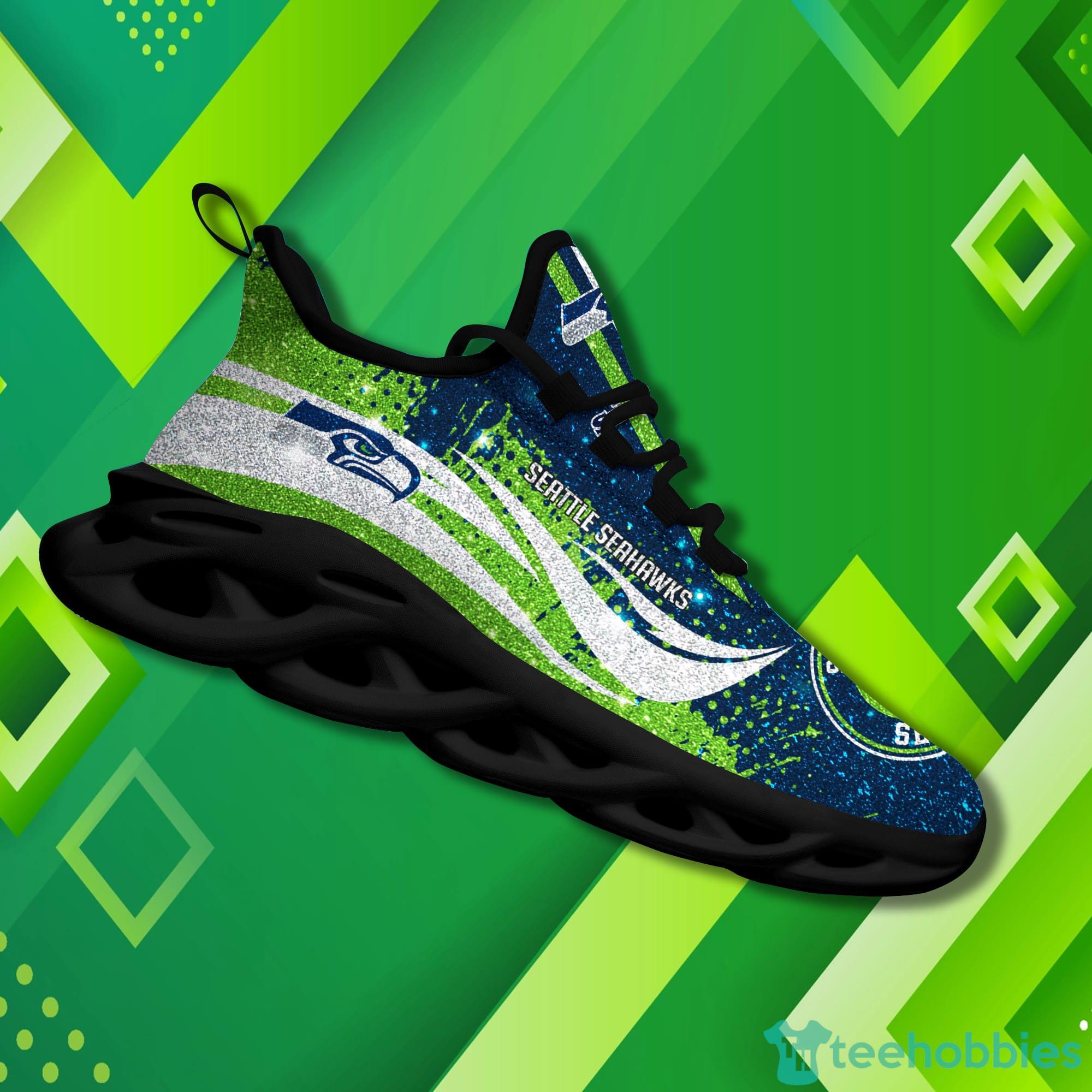 Seattle Seahawks Nfl Green And Navy Max Soul Sneakers Sport Shoes