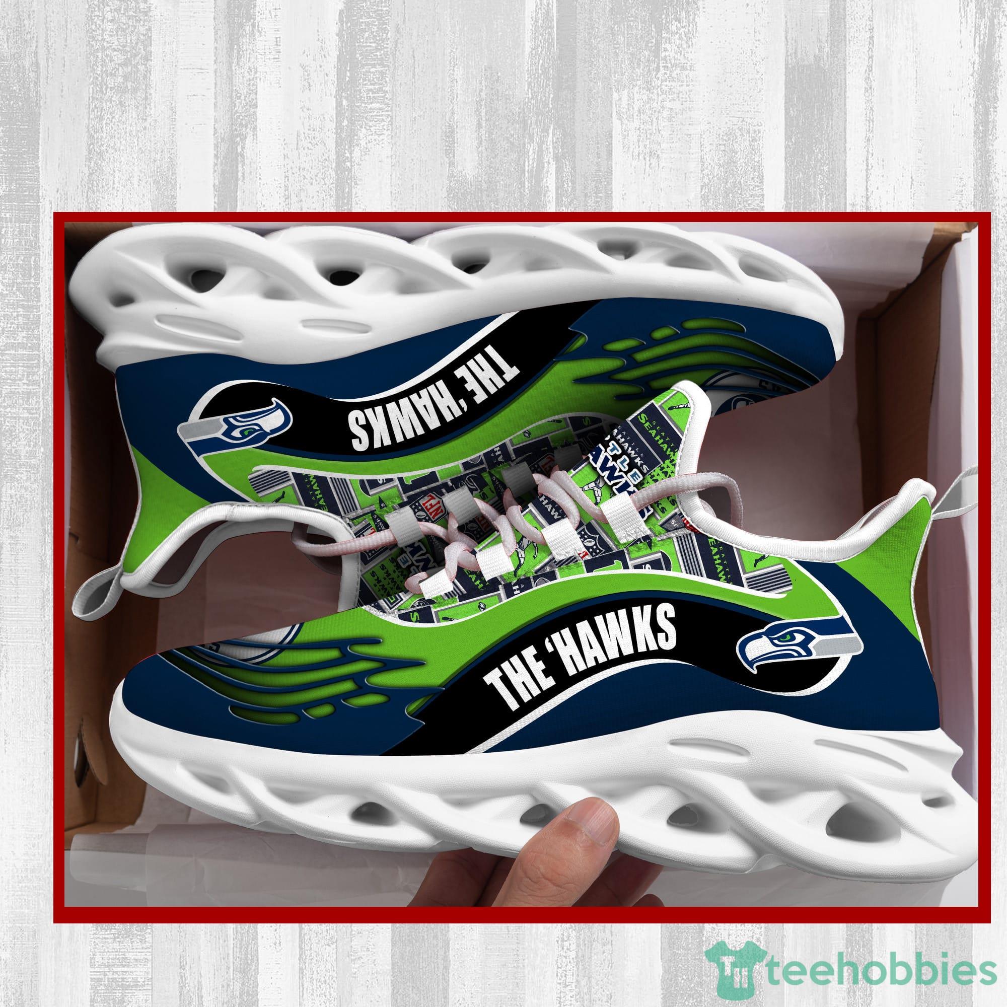 Seattle Seahawks Sport Sneakers NFL Max Soul Shoes - Banantees